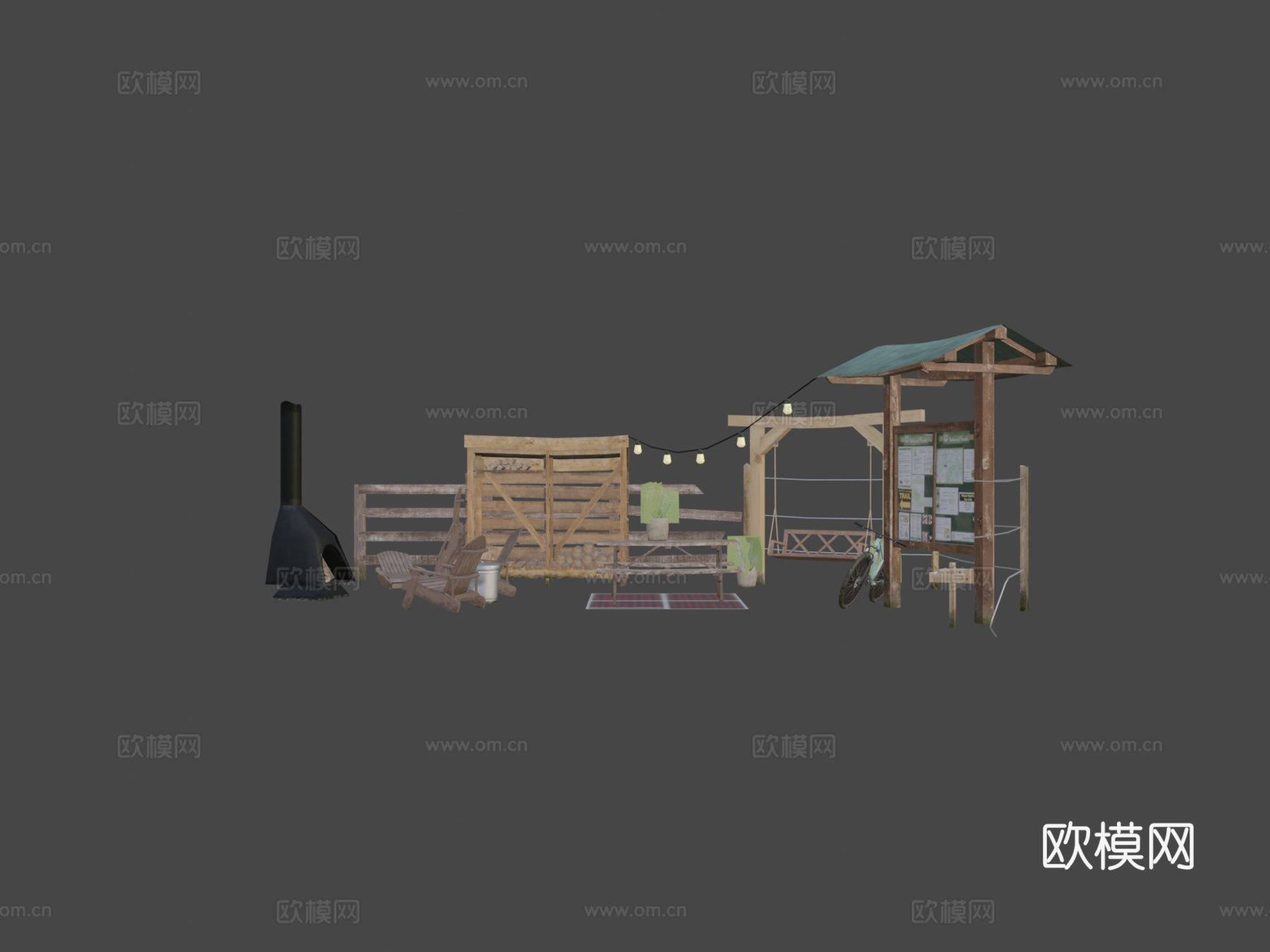 DAE 5成品道具-生态房屋su模型