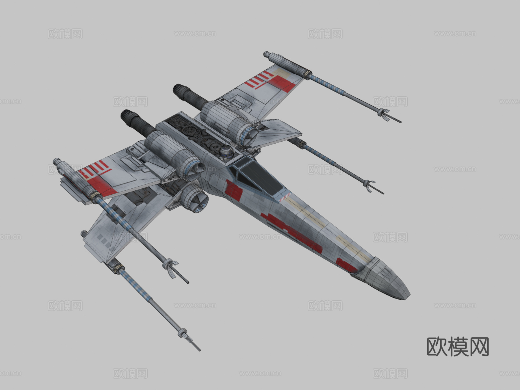 T-65 X翼星际战斗机-星球大战su模型