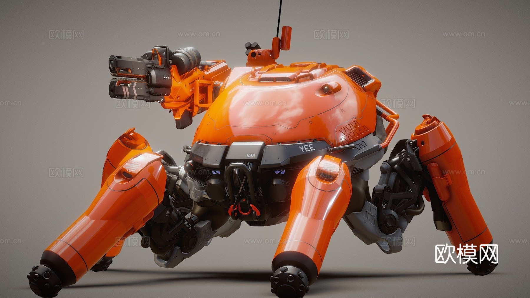 PAQ四足机甲su模型