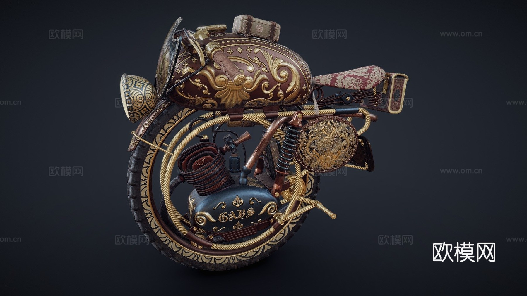 维多利亚单轮摩托车su模型