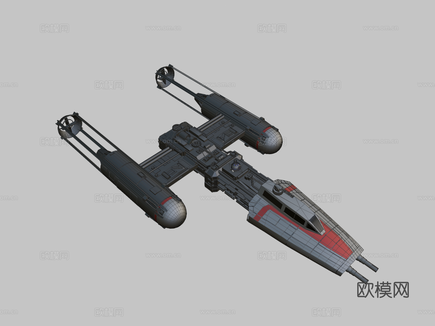 星球大战 - Y翼战机su模型