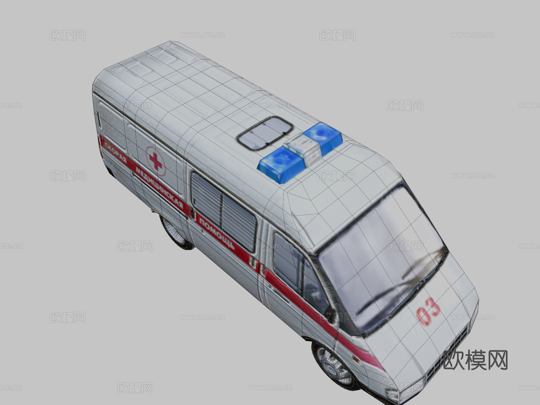 GAZ-3221救护车R.2su模型