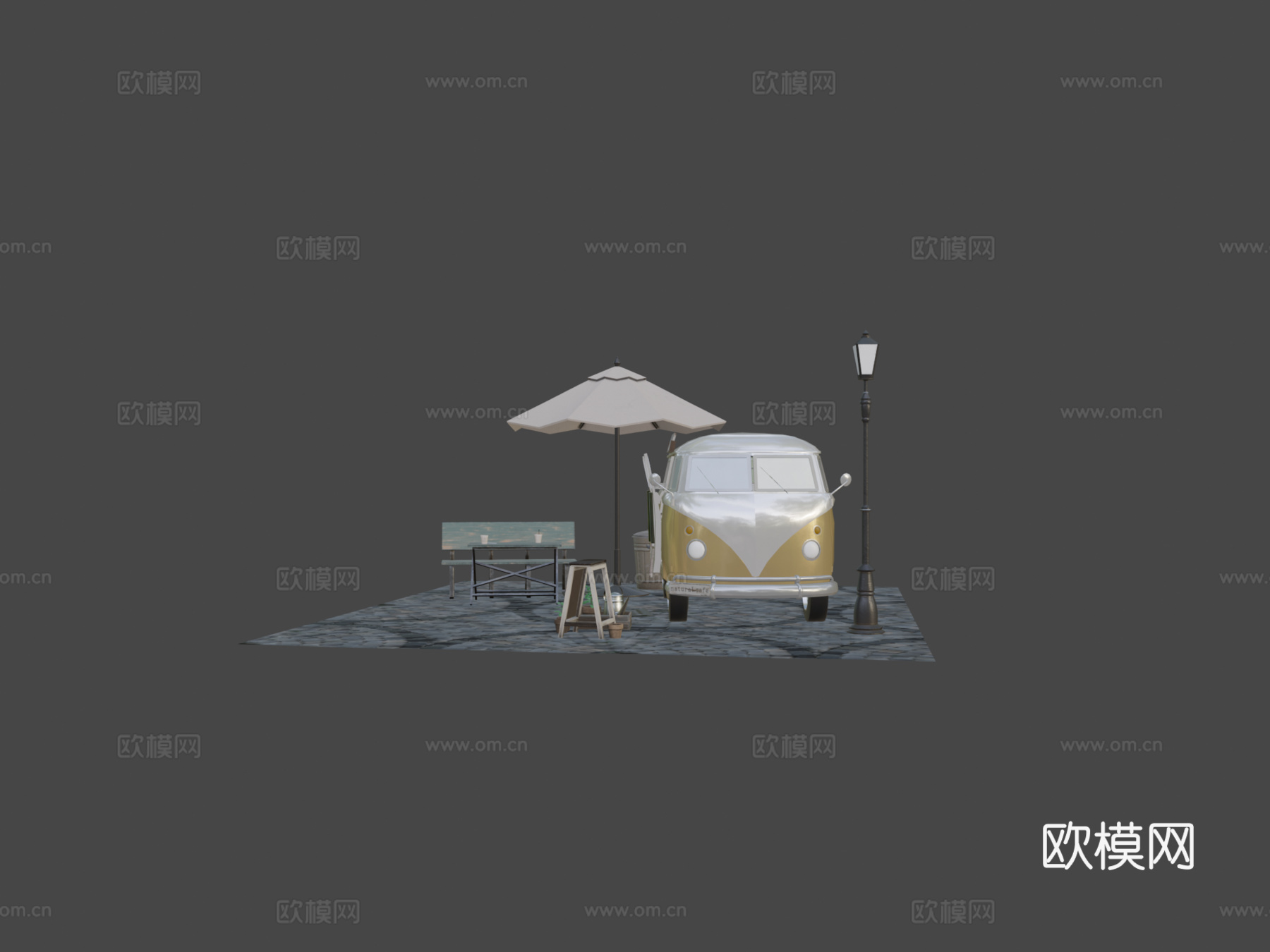 康比咖啡馆su模型