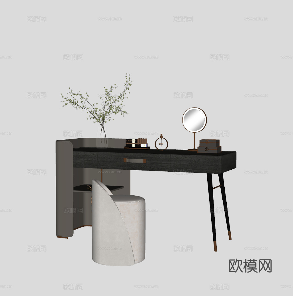 现代梳妆台su模型