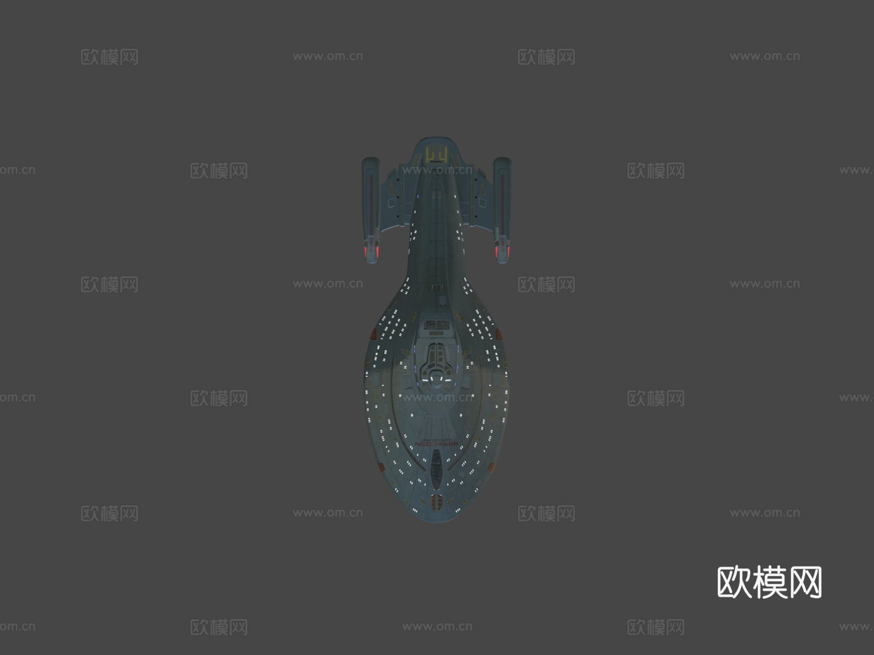 USS 航海家号 4K 纹理星际迷航无畏号su模型