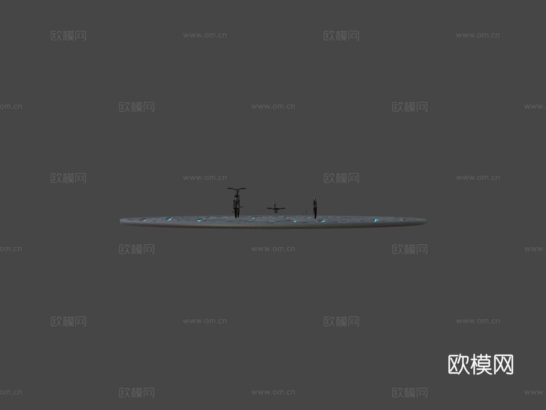 电动自行车铝制su模型