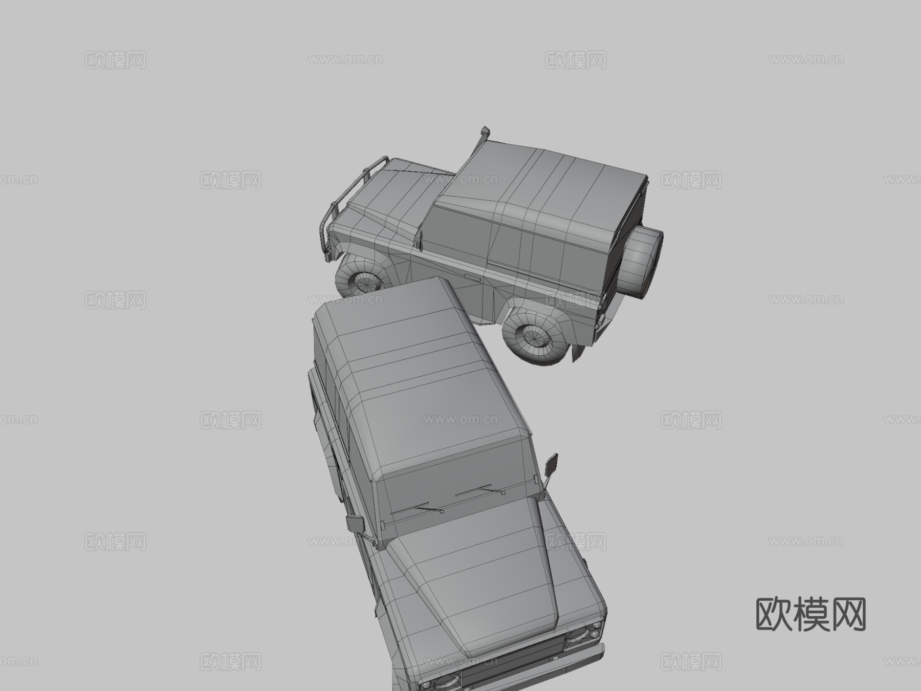 '89路虎卫士90su模型