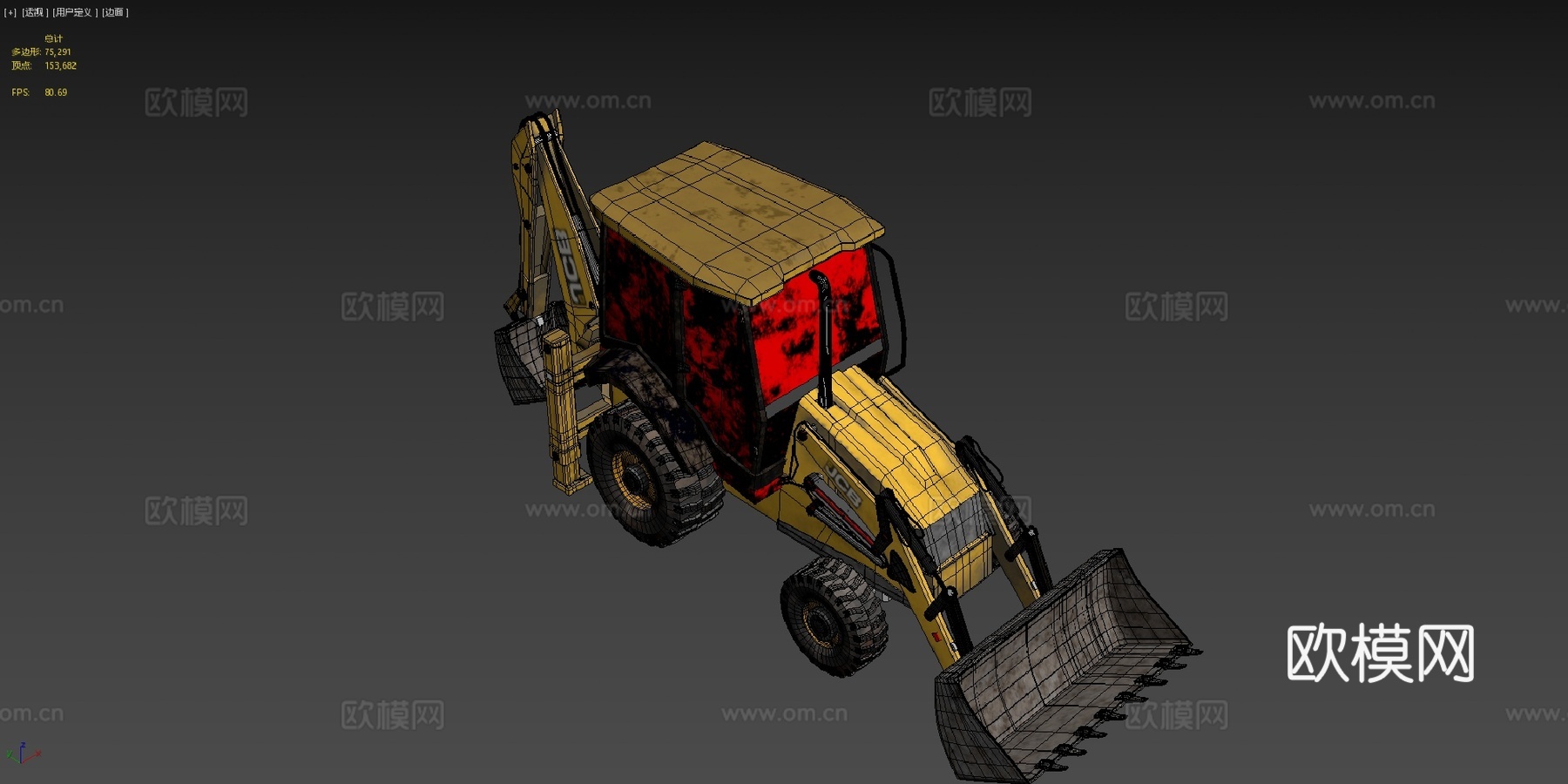 JCB反铲装载机su模型