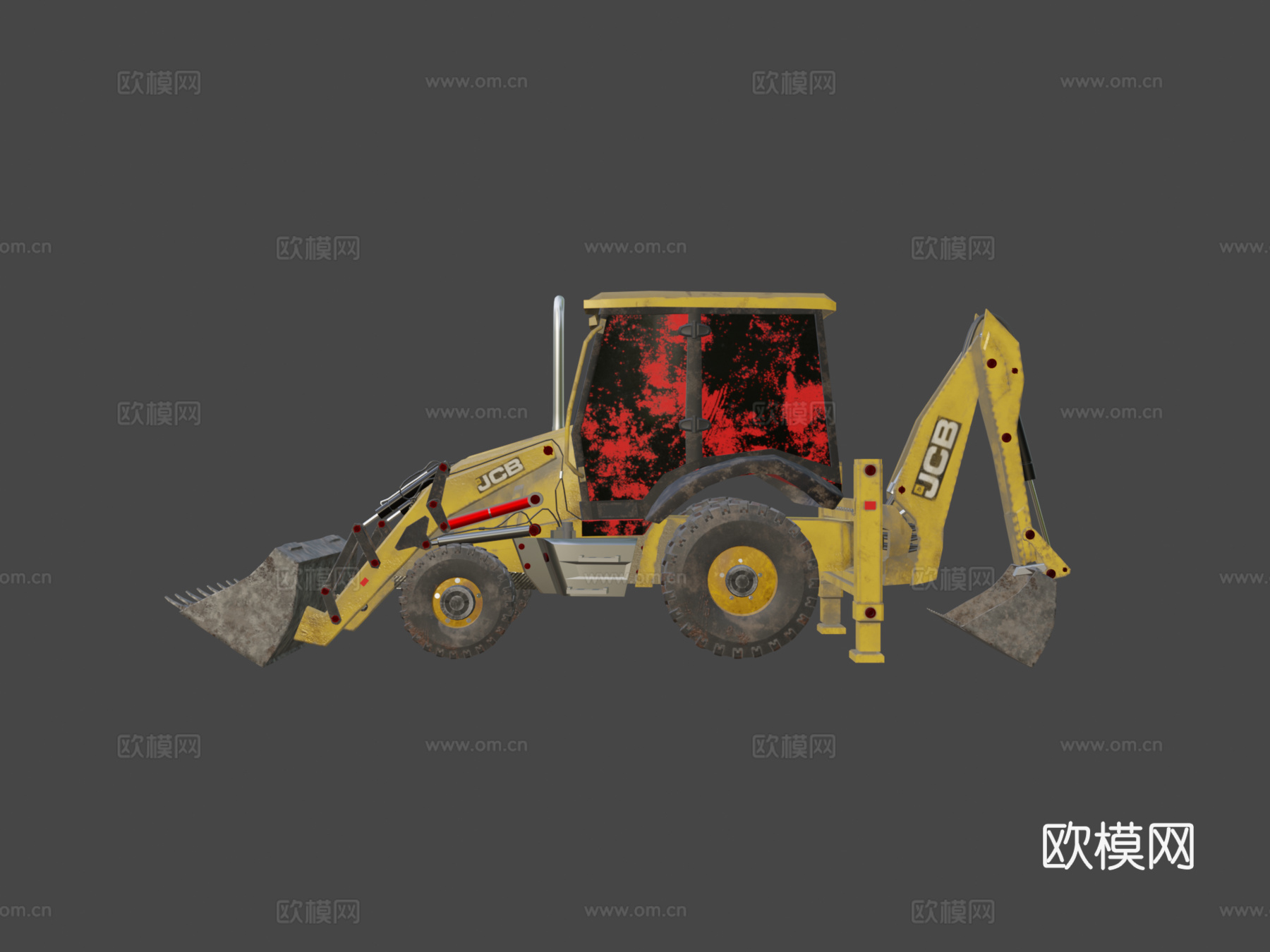 JCB反铲装载机su模型