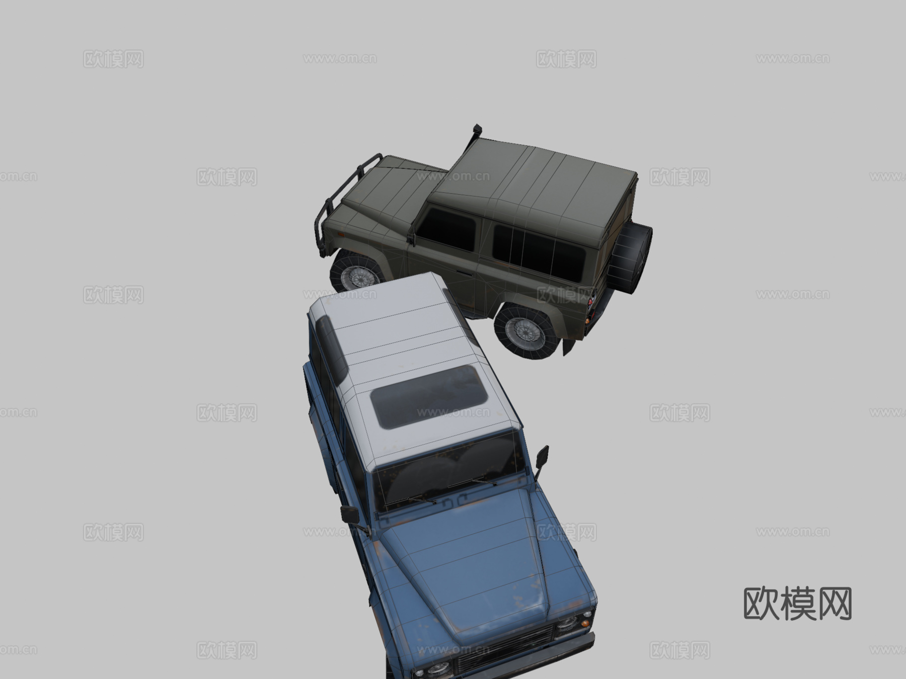 '89路虎卫士90su模型