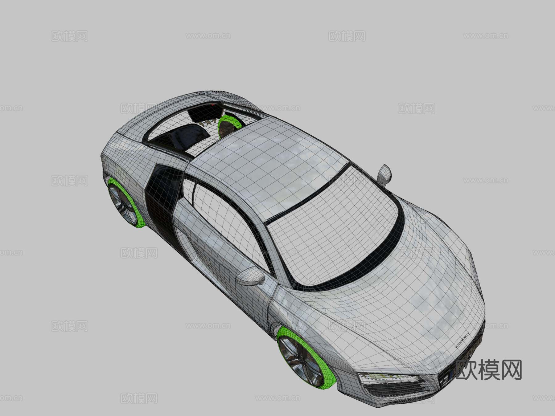 奥迪R8三维模型su模型