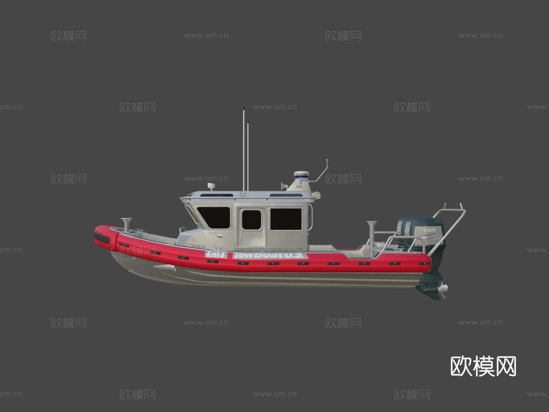 拖船su模型