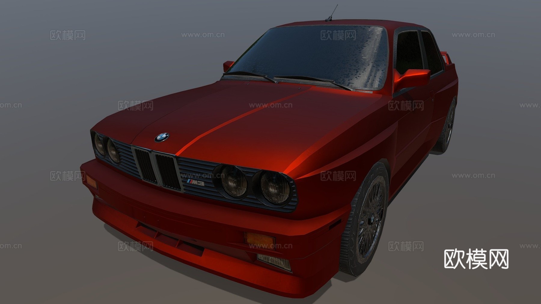 低多边形宝马E30 M3su模型