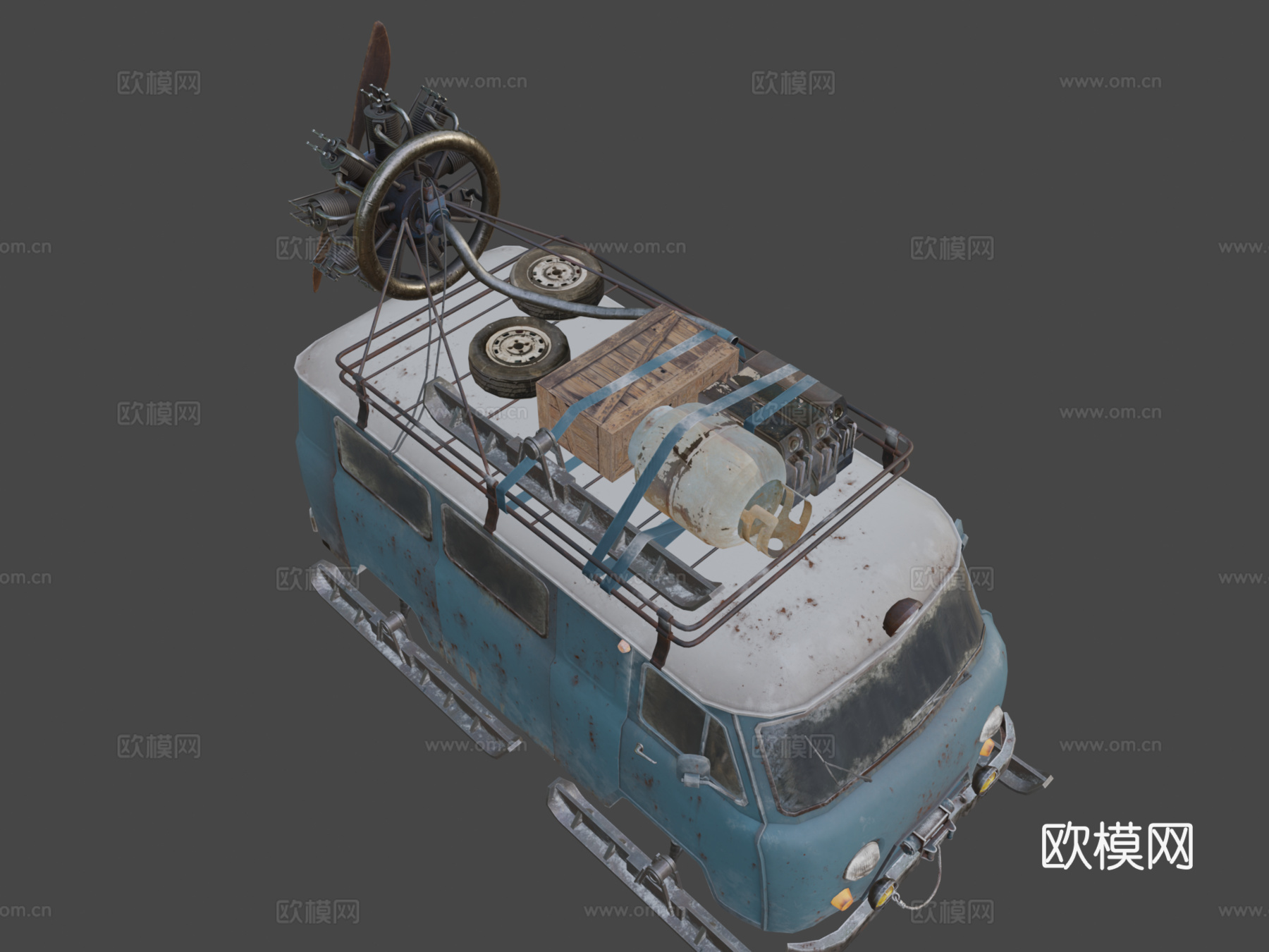 布昌卡雪地滑翔机su模型