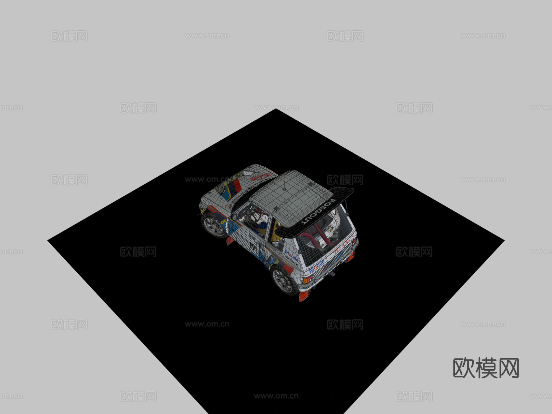 卡通拉力赛车1986su模型