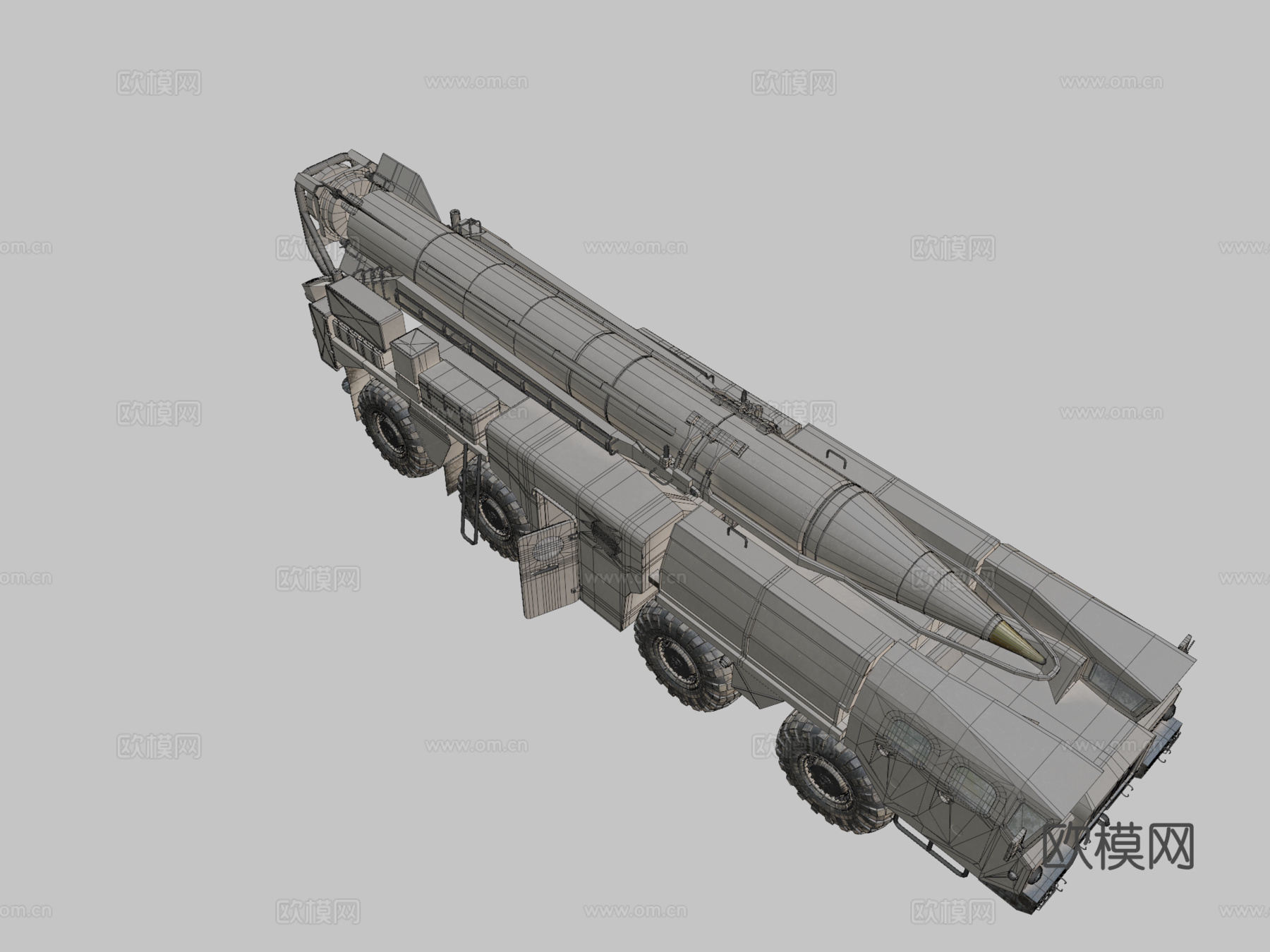 沙漠飞毛腿导弹发射器su模型
