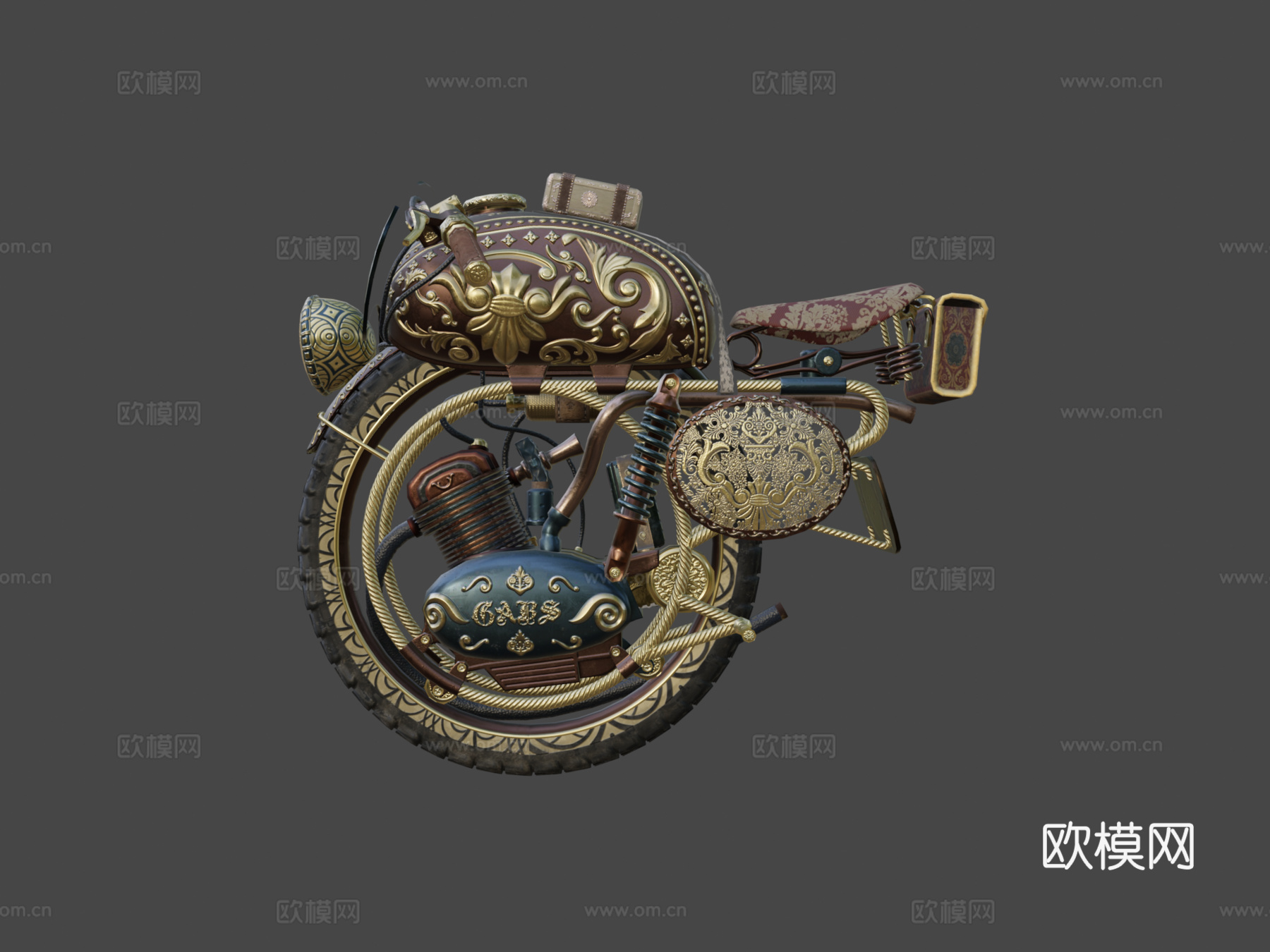 维多利亚单轮摩托车su模型