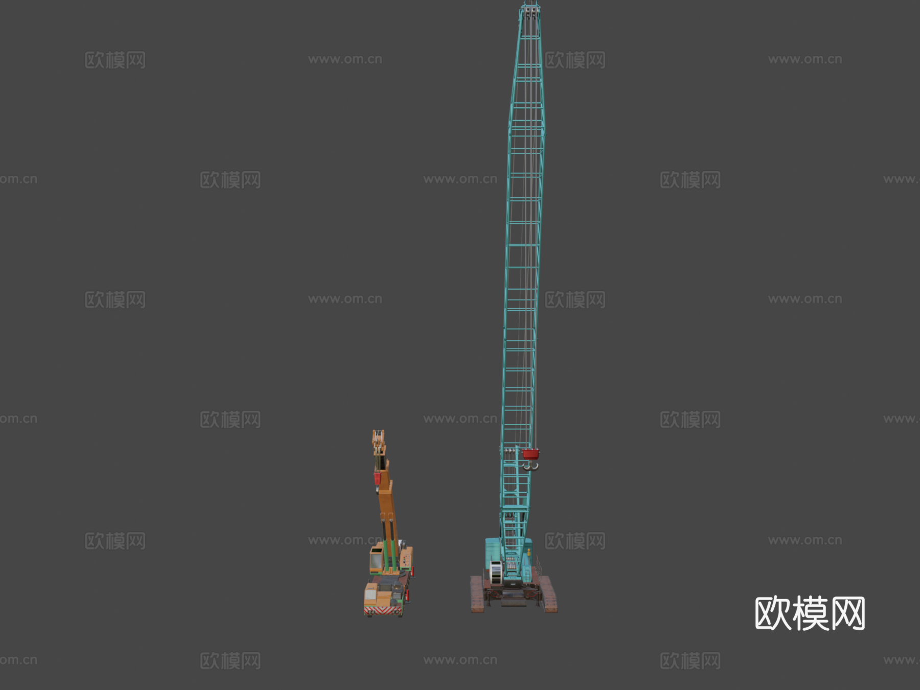 KA-2000与SCX2800-2起重机su模型