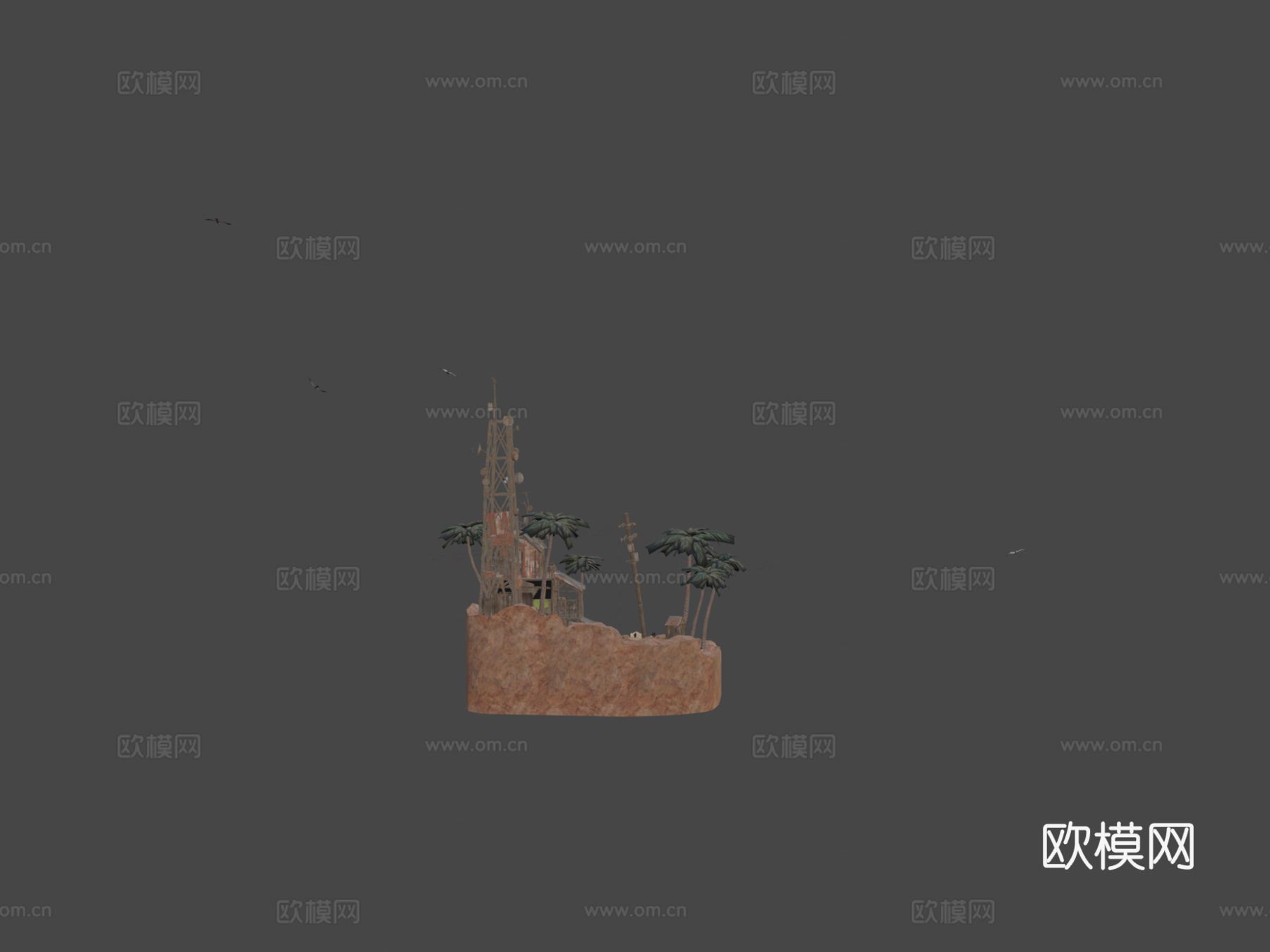 DAE立体模型-锈生su模型