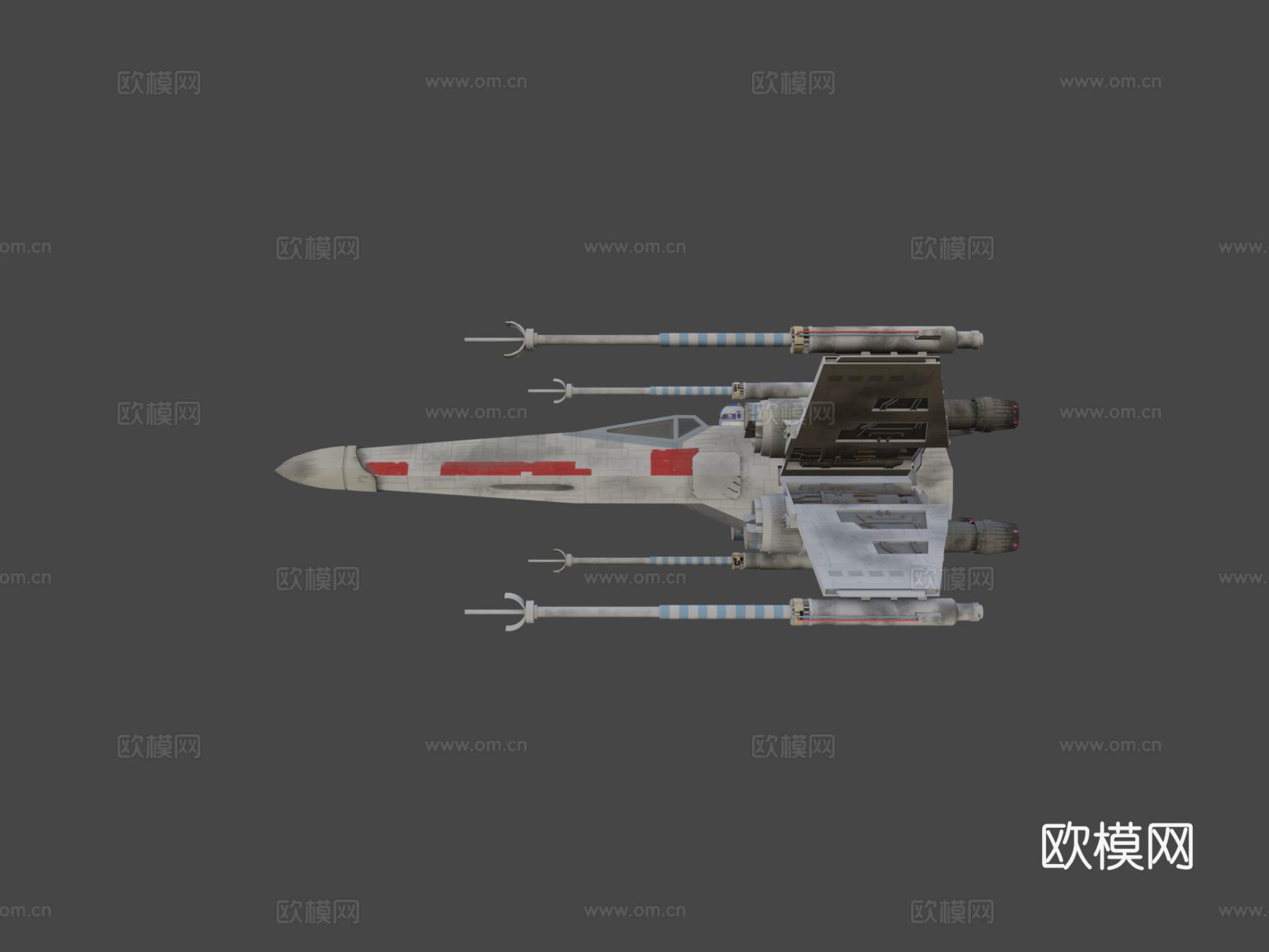 T-65 X翼星际战斗机-星球大战su模型