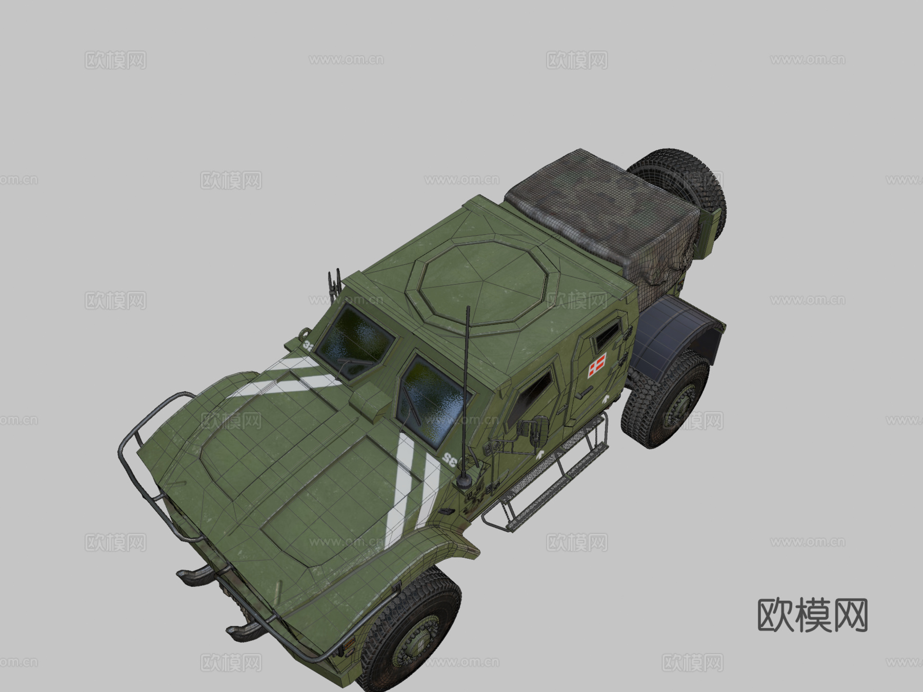 奥什科什M全地形车=美洲狮=su模型