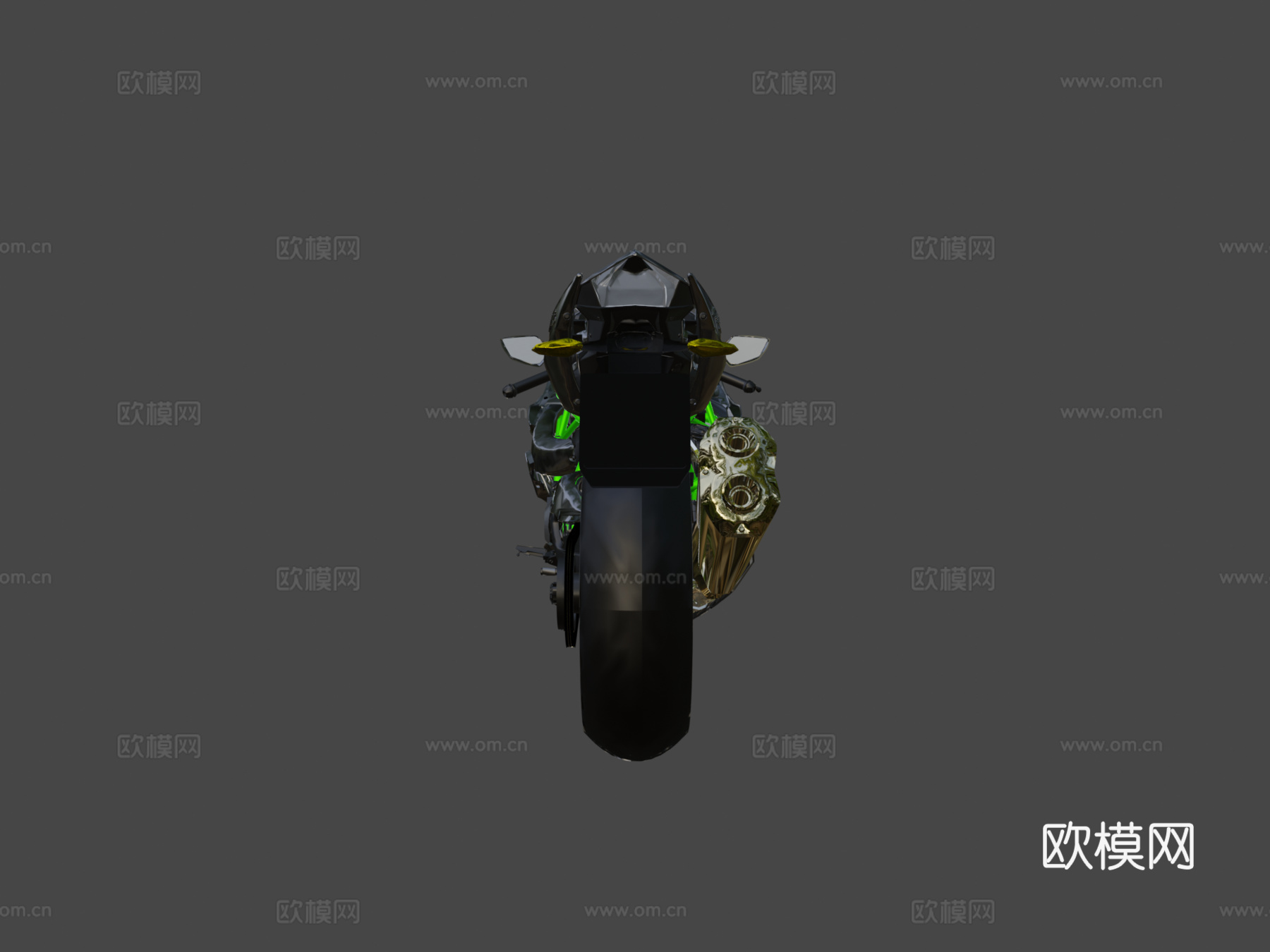 川崎忍者H2R超级摩托车3D模型su模型