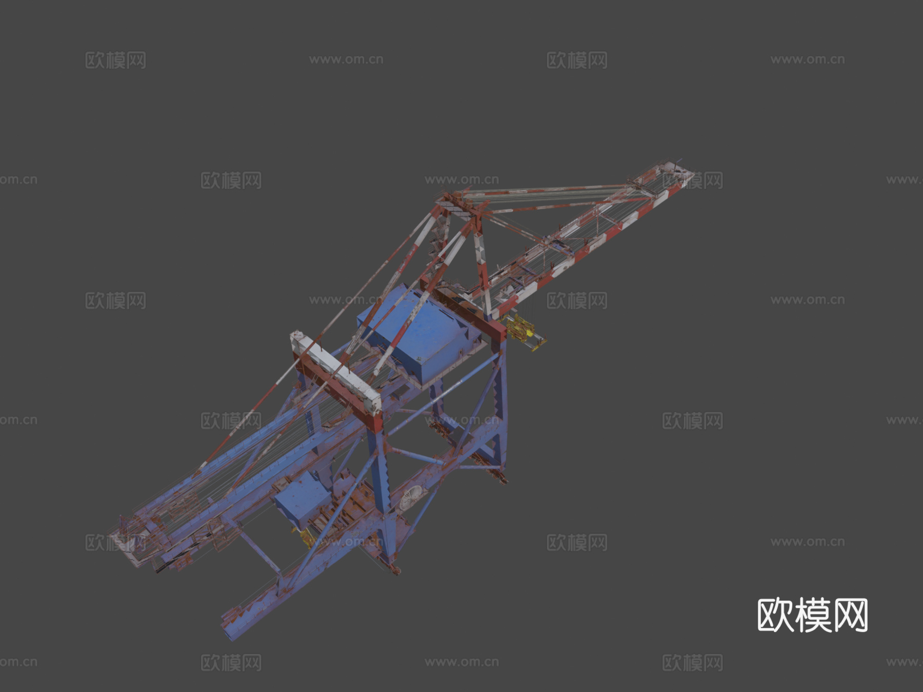 大型港口起重机su模型