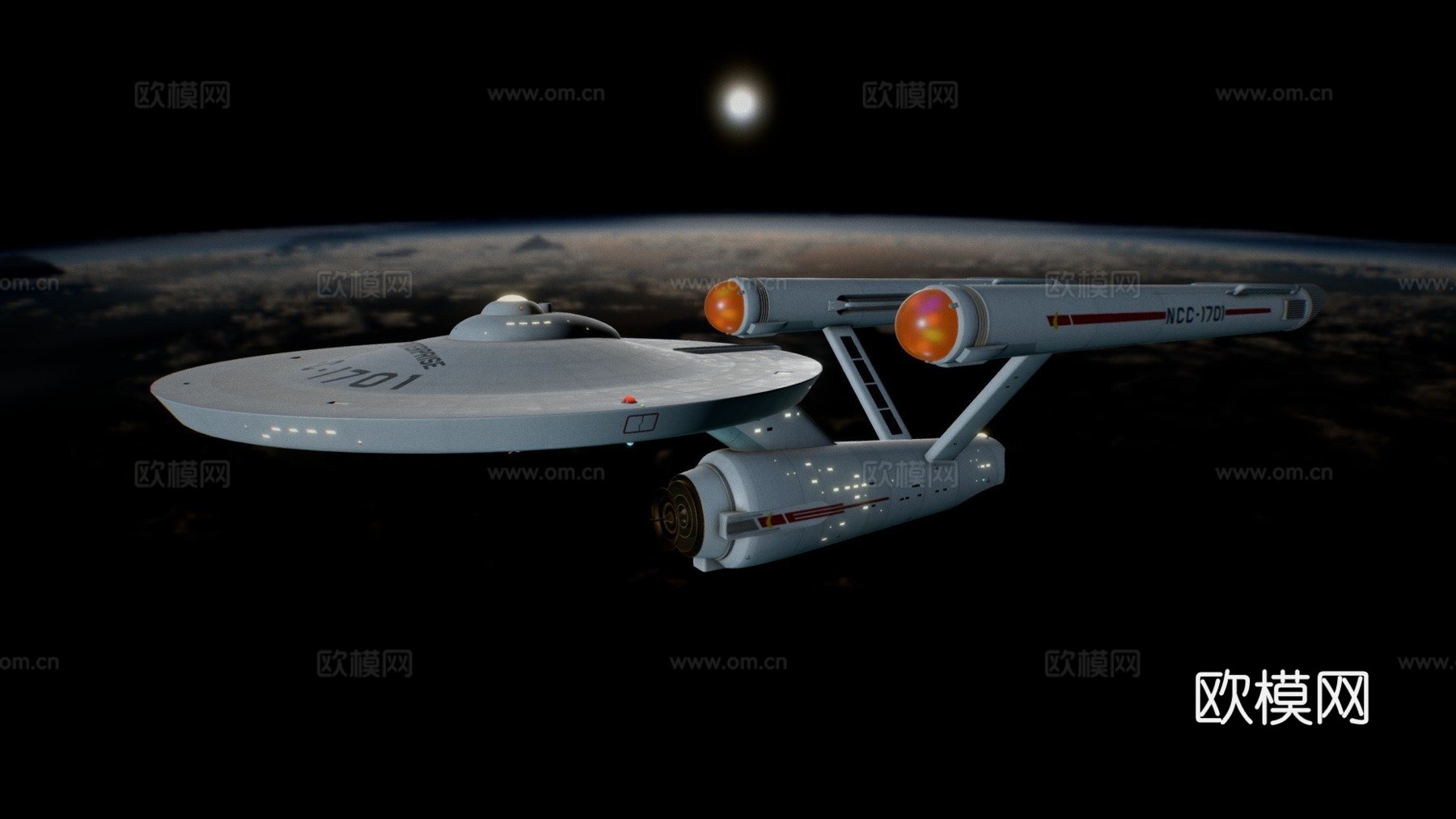 NCC-1701企业号星舰su模型