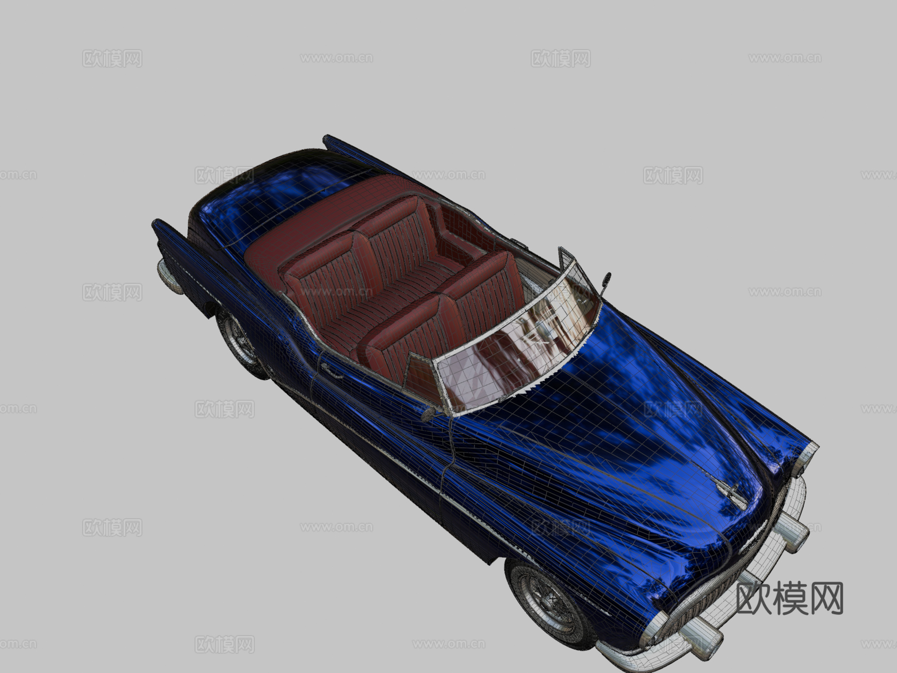 年别克云雀敞篷车su模型