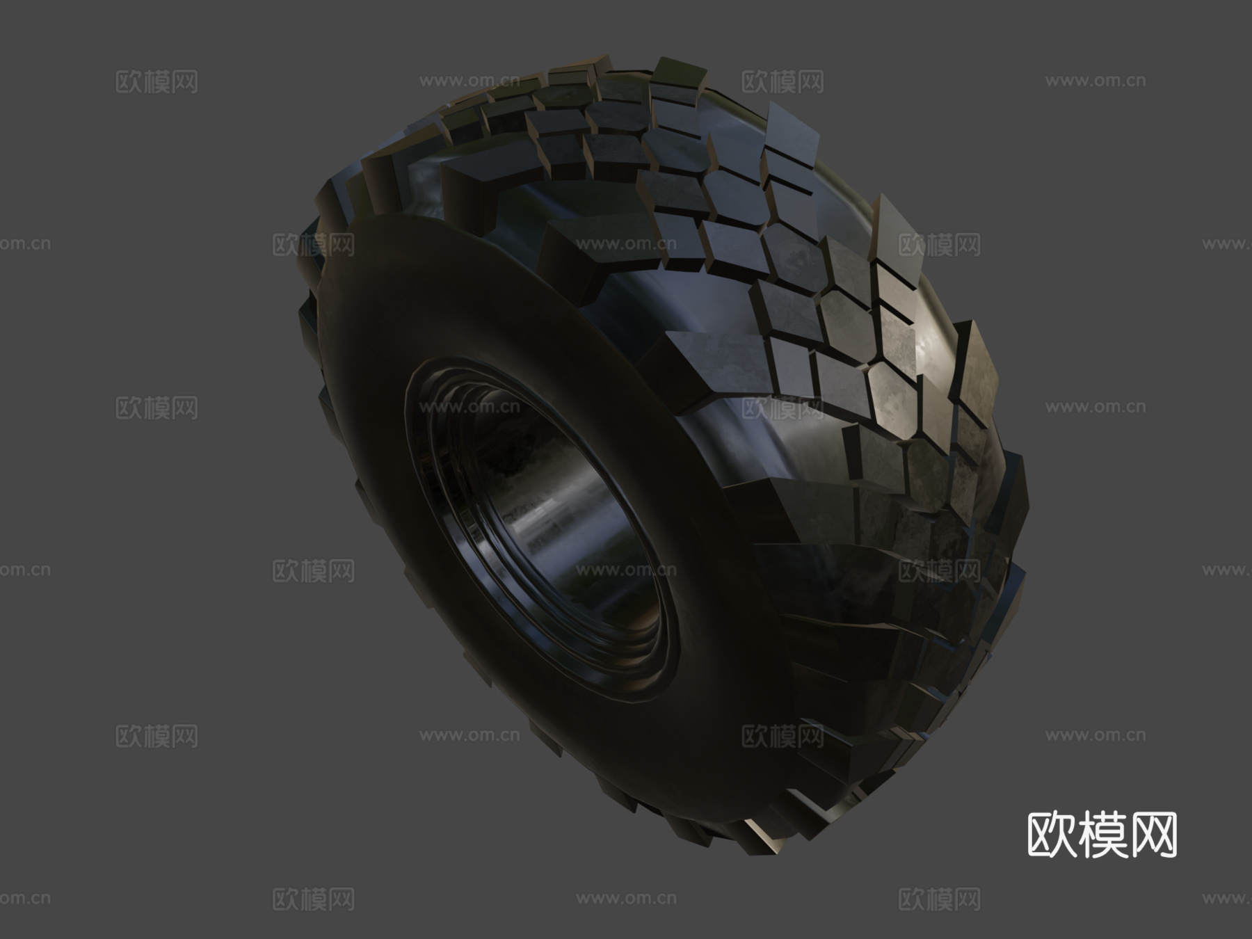 越野卡车车轮su模型