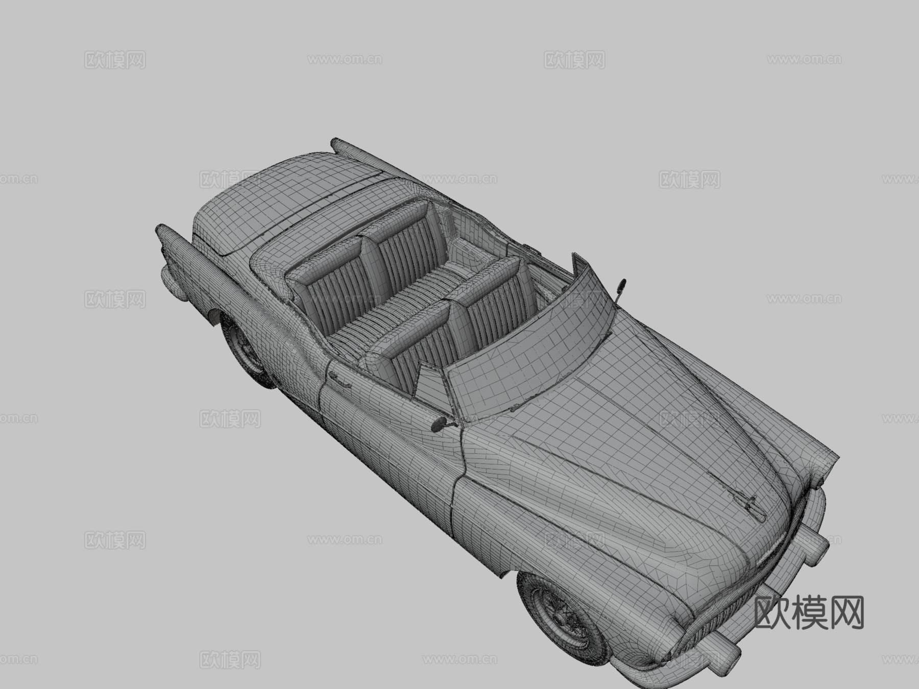 年别克云雀敞篷车su模型