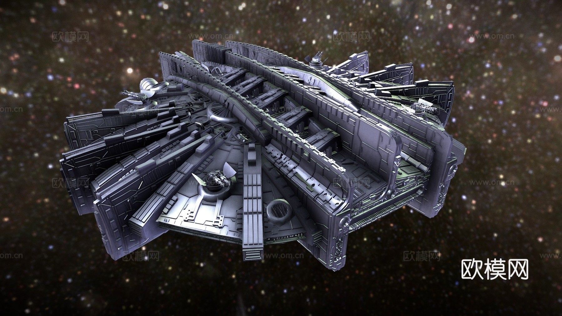 XB982星际飞船展示模型su模型