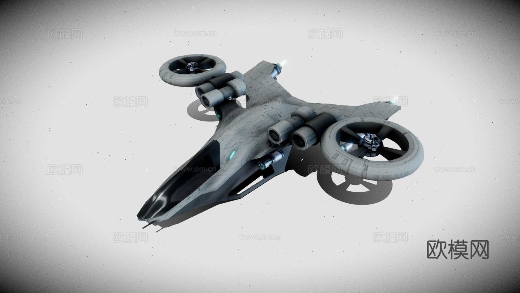 直升机太空船su模型