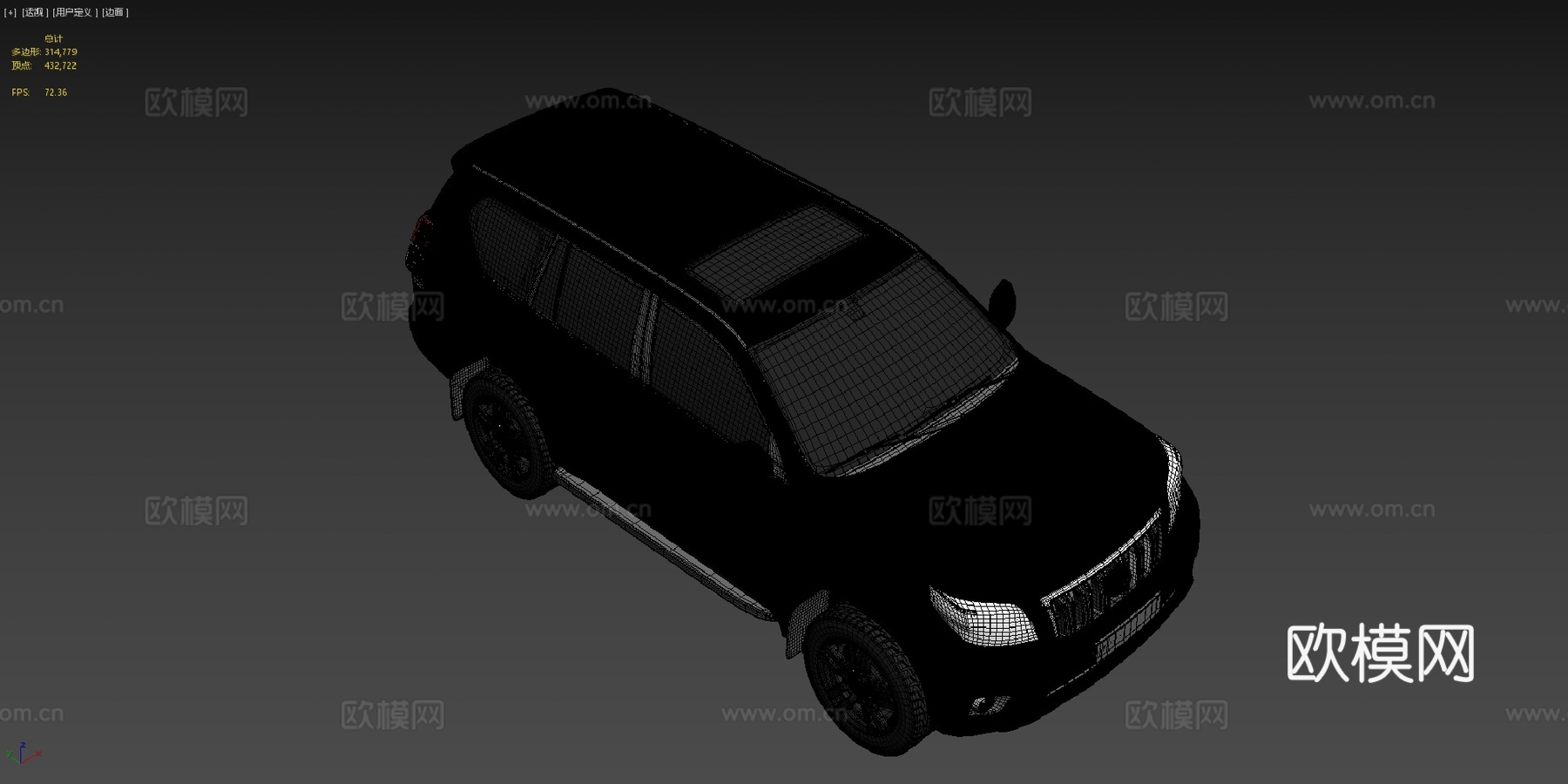 丰田普拉多2010款3D模型su模型