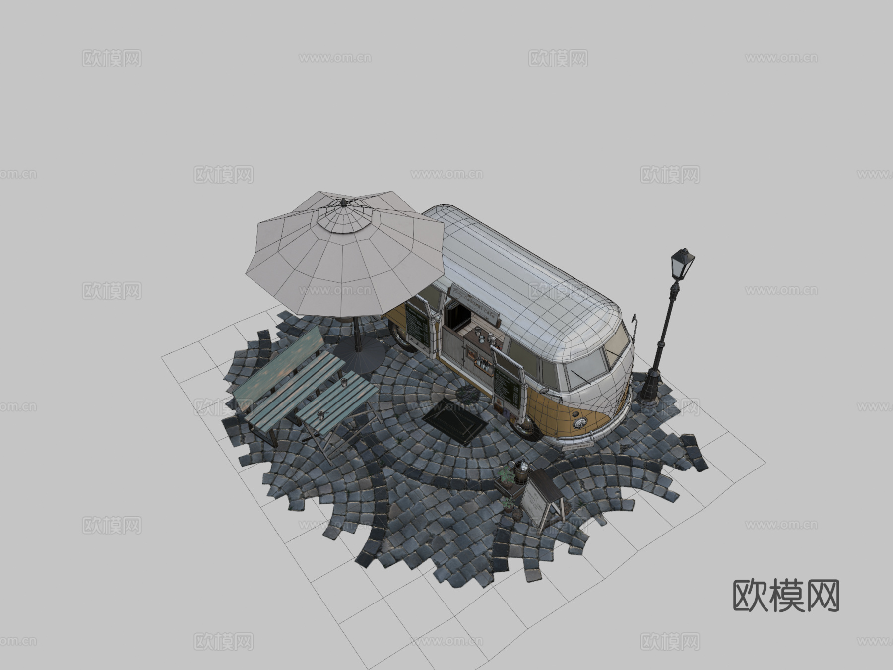 康比咖啡馆su模型