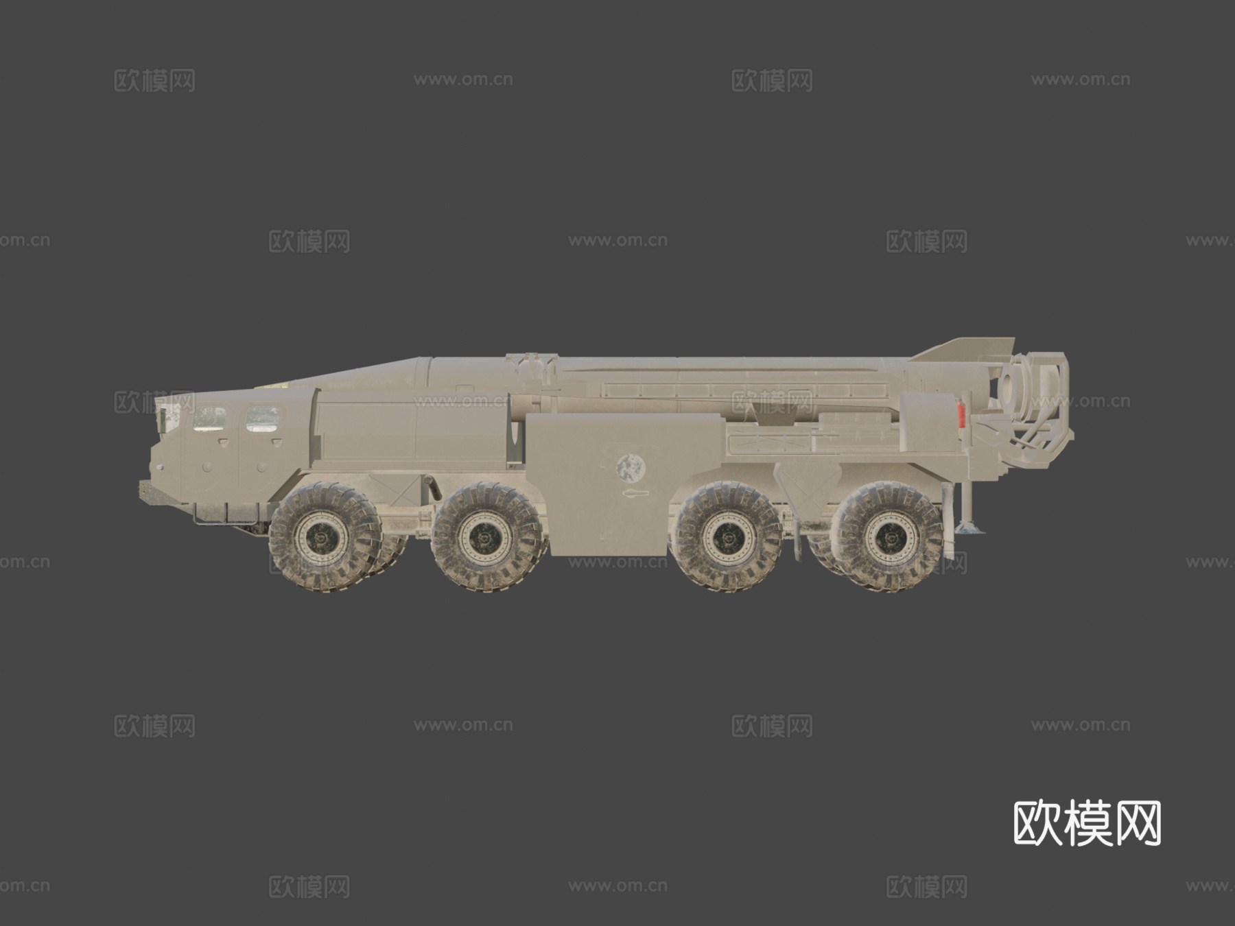 沙漠飞毛腿导弹发射器su模型