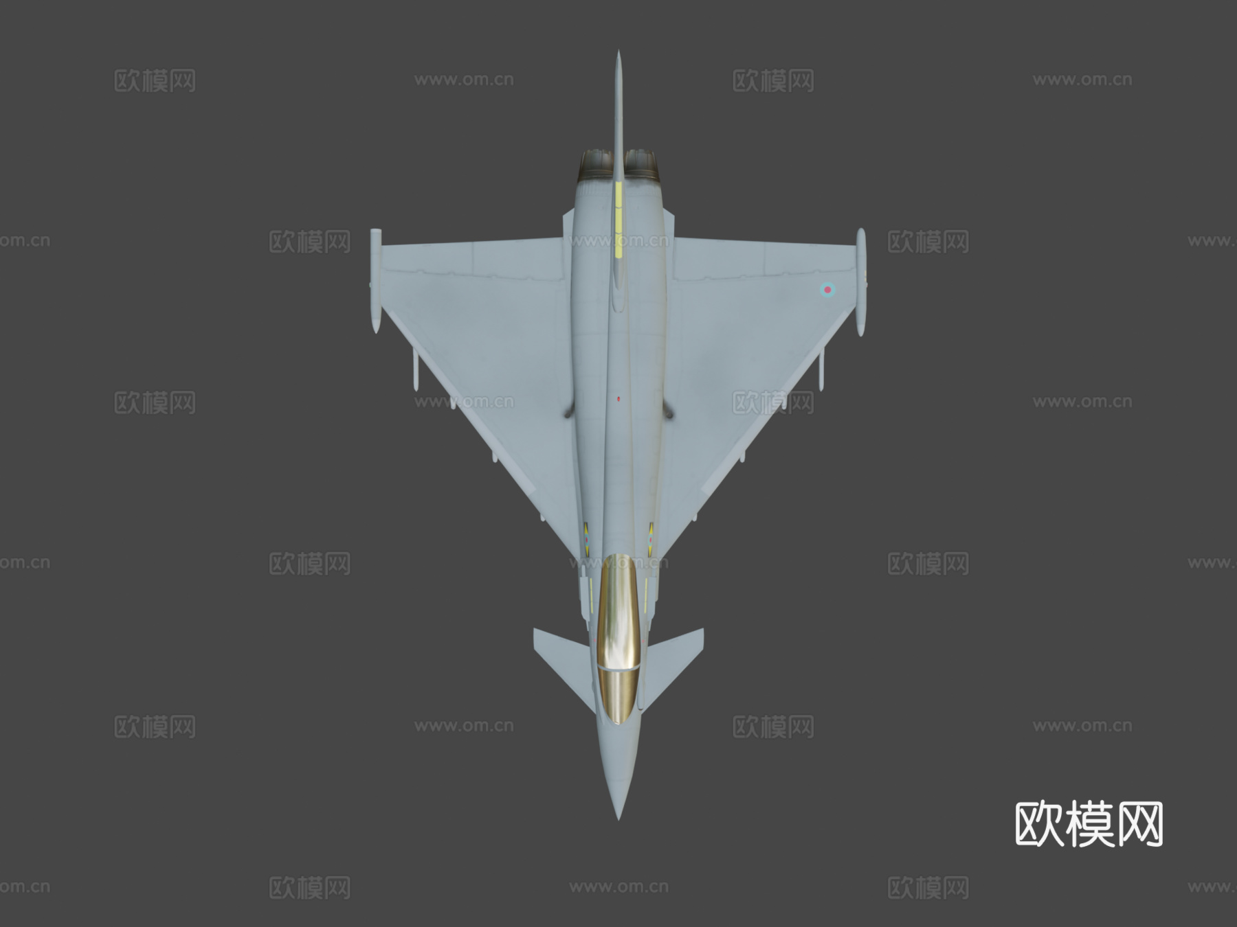 欧洲台风战斗机游戏道具su模型
