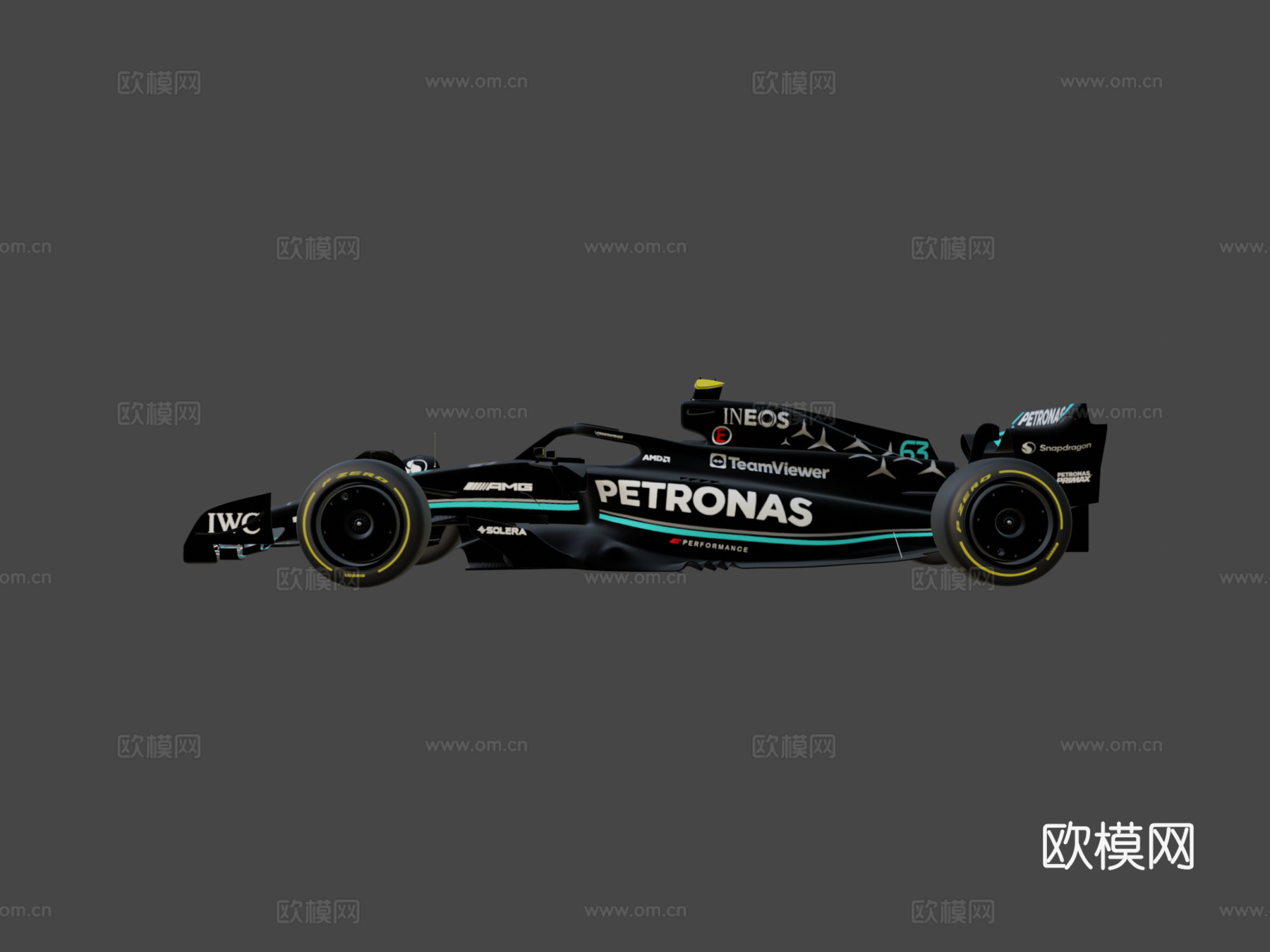 梅赛德斯AMG佩特罗纳斯W14 2023款su模型