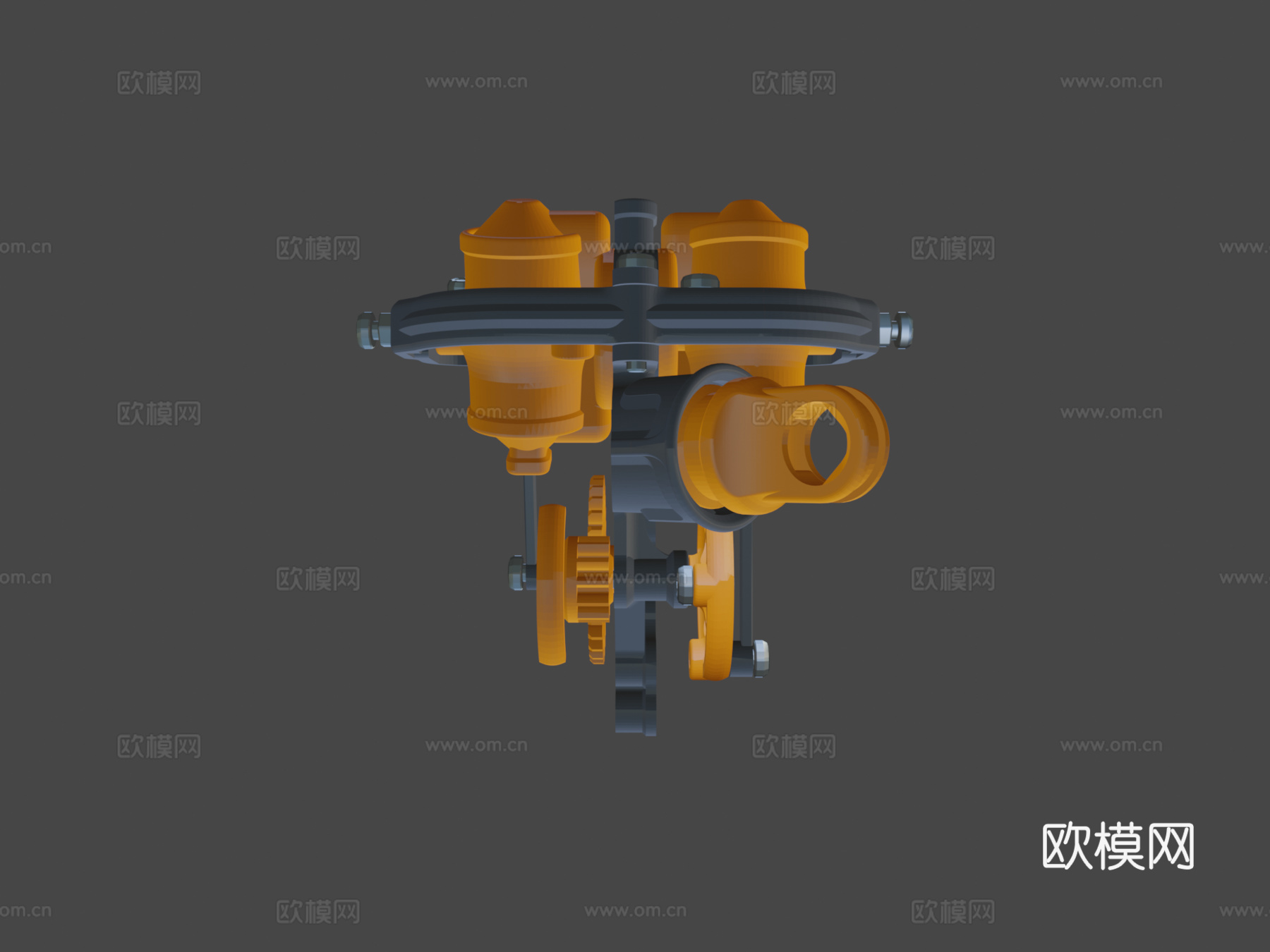 乐高振荡气缸电机（3D 打印）su模型