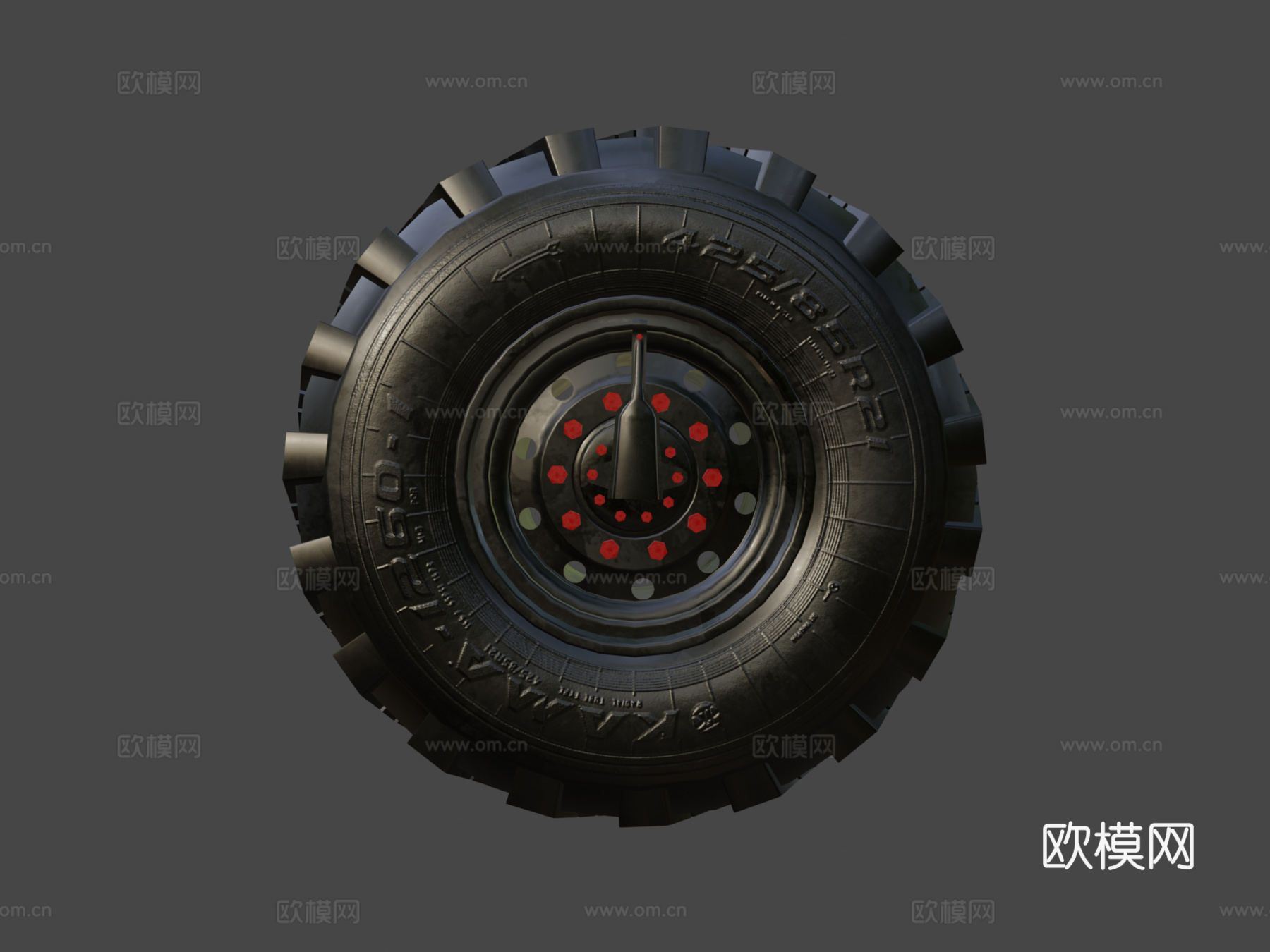 越野卡车车轮su模型
