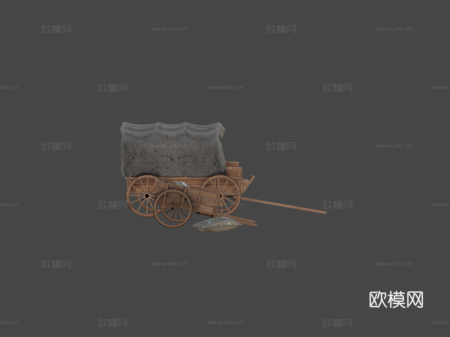 狂野西部-马车su模型