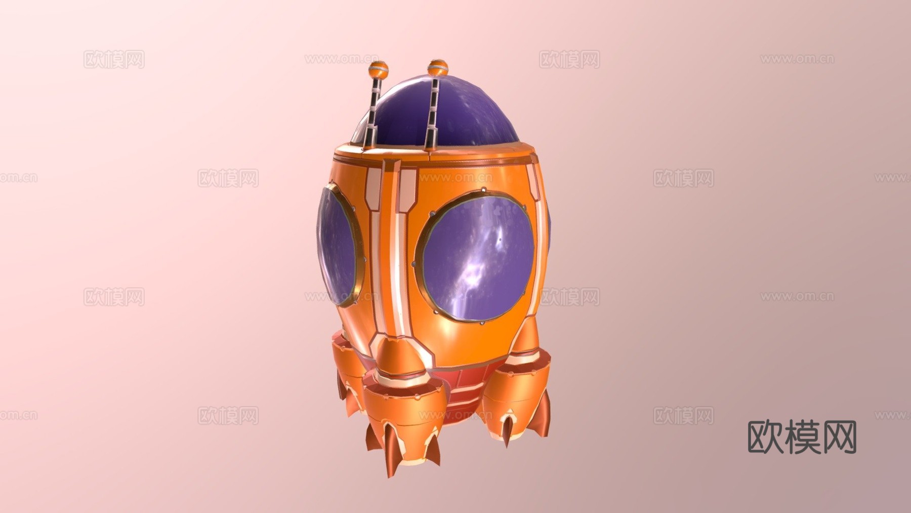 D胶囊火箭（卡通）su模型