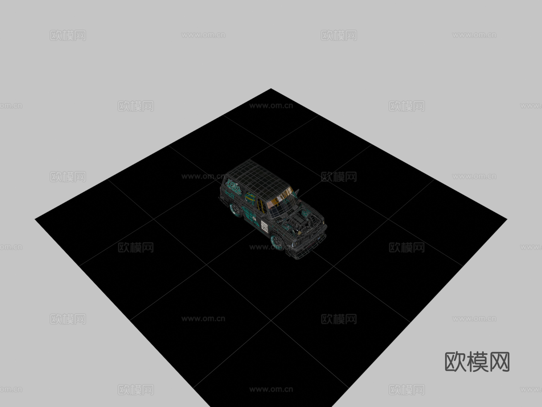 卡通漂移车su模型