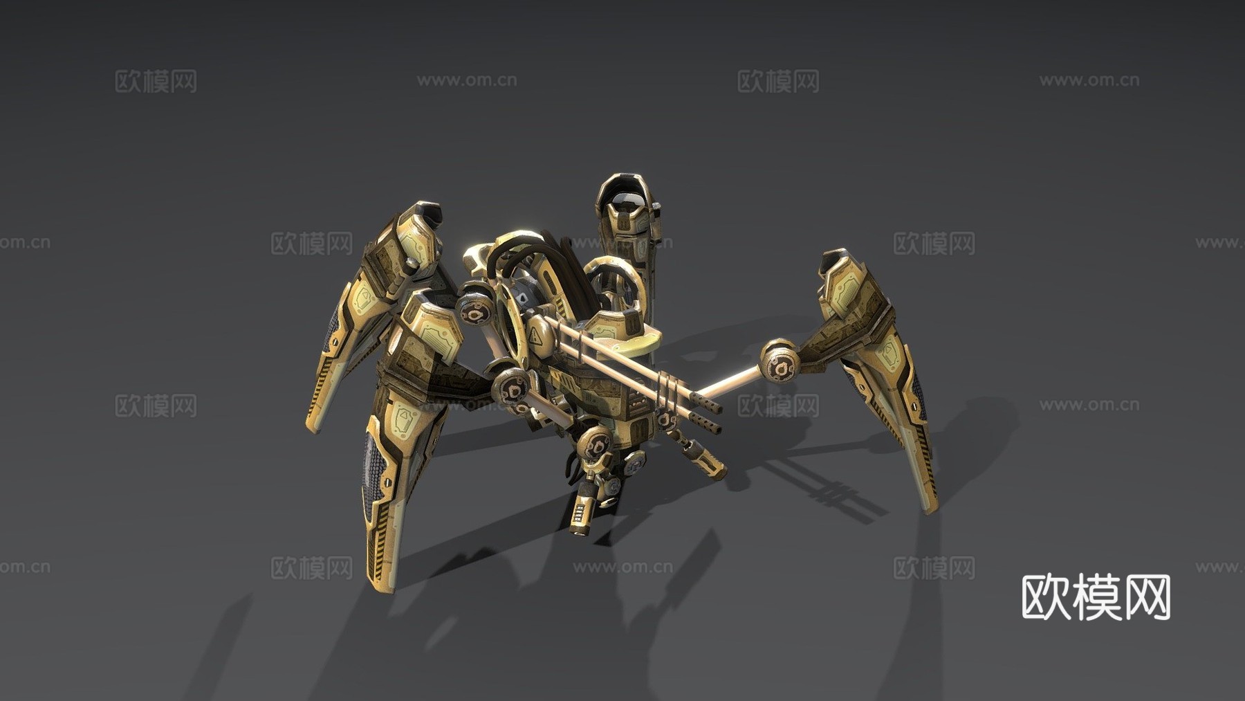蜘蛛无人机-5款皮肤带行走循环su模型