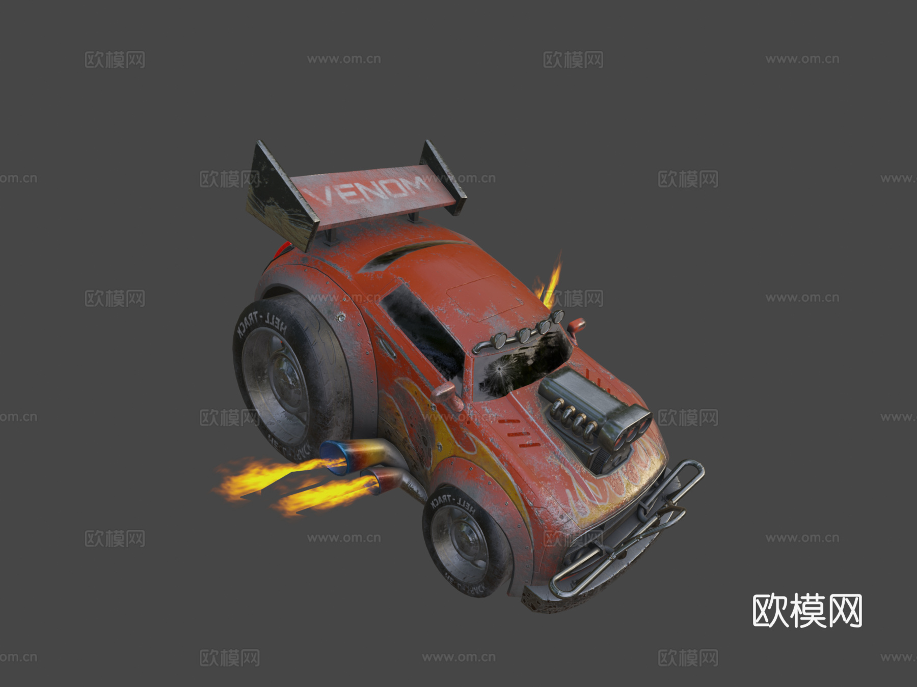 D风格化肌肉车su模型