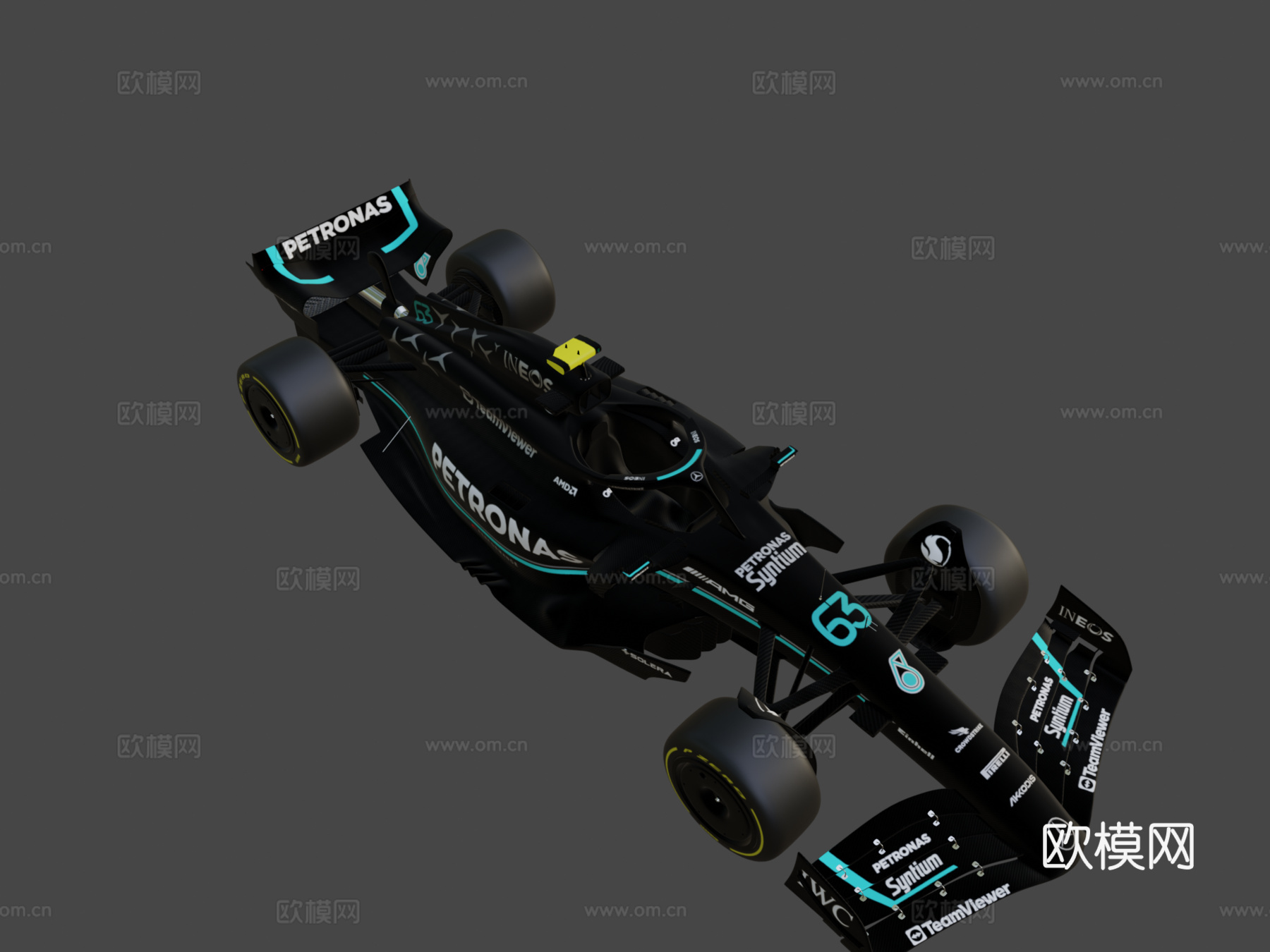 梅赛德斯AMG佩特罗纳斯W14 2023款su模型