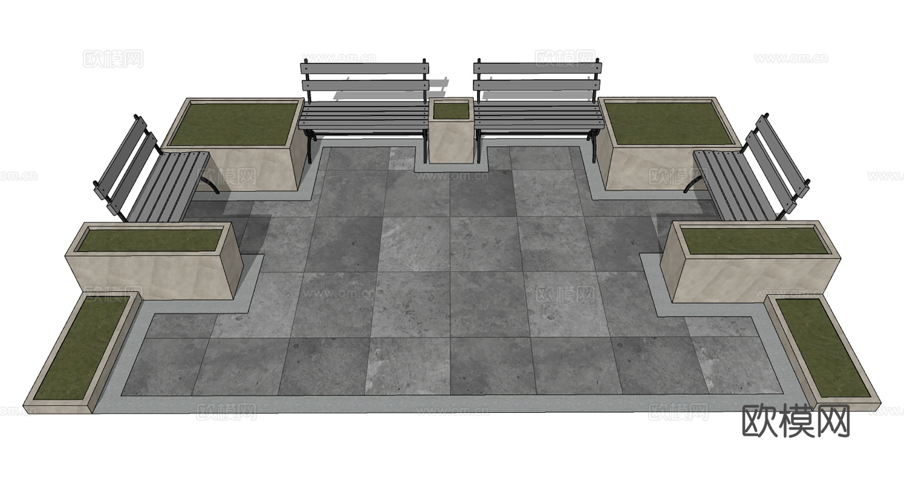 户外景观装置su模型