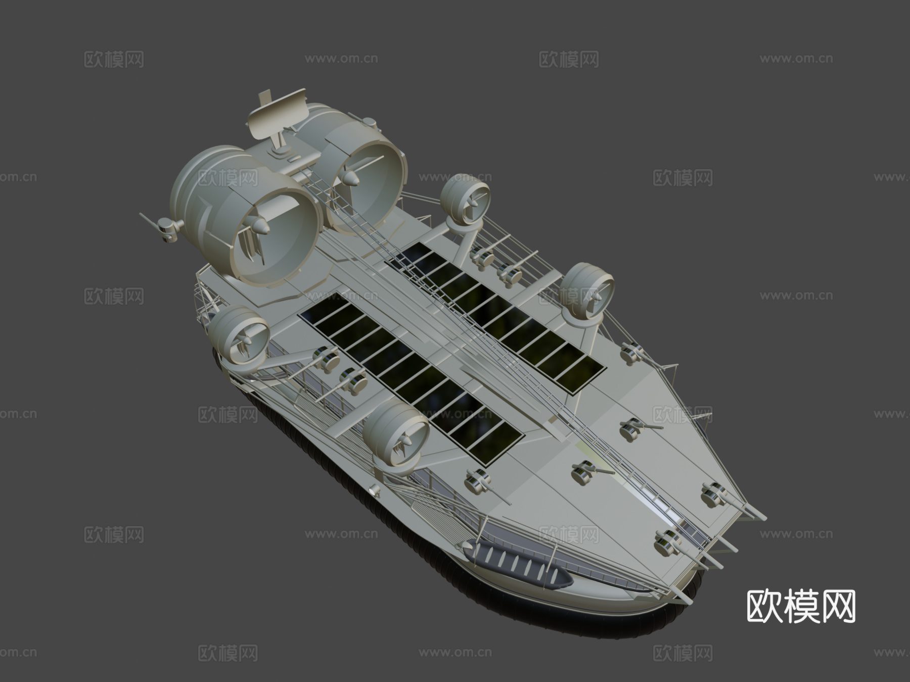 大型气垫船-设计（高多边形）su模型