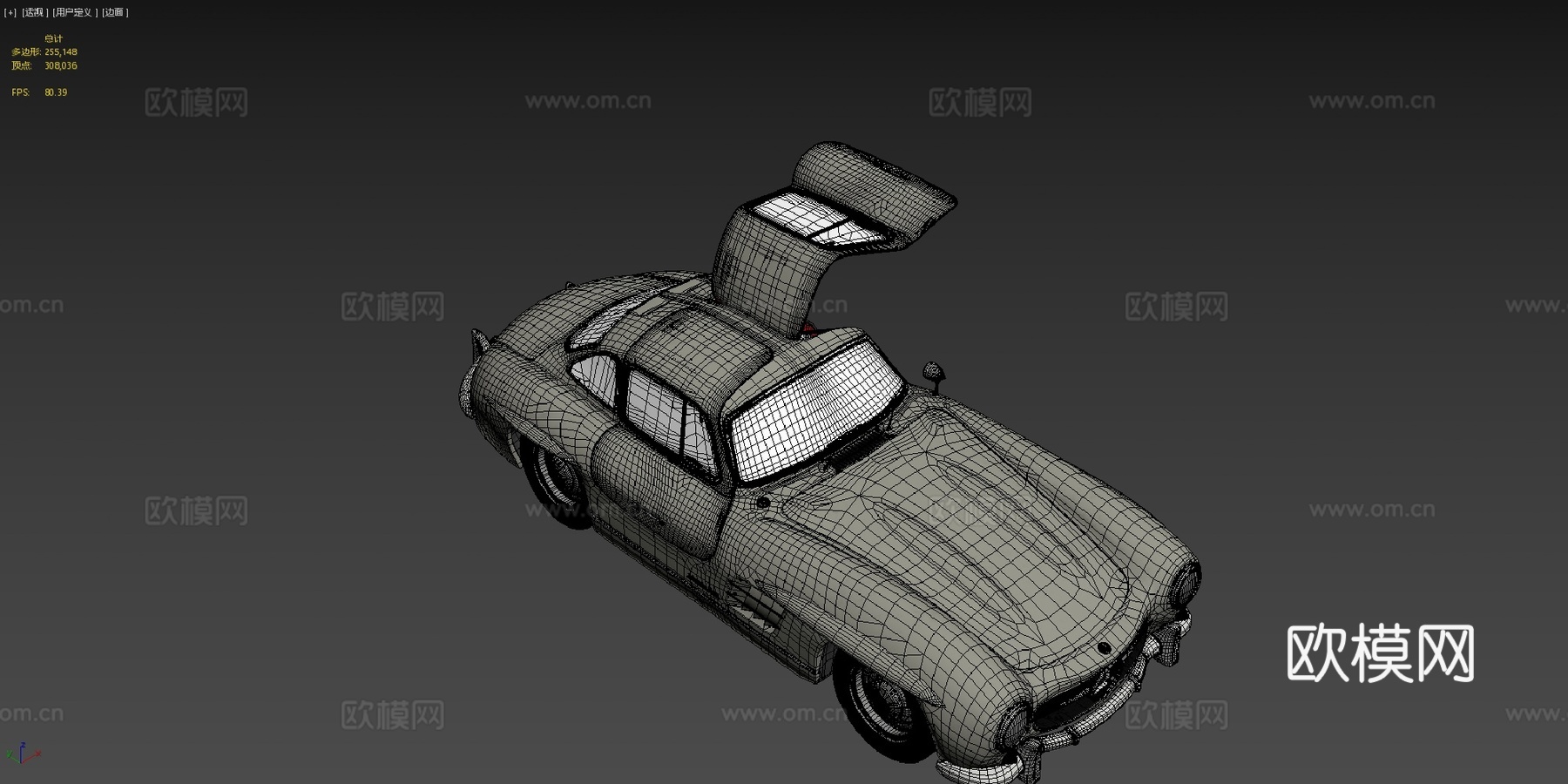 梅赛德斯-奔驰300SL鸥翼su模型