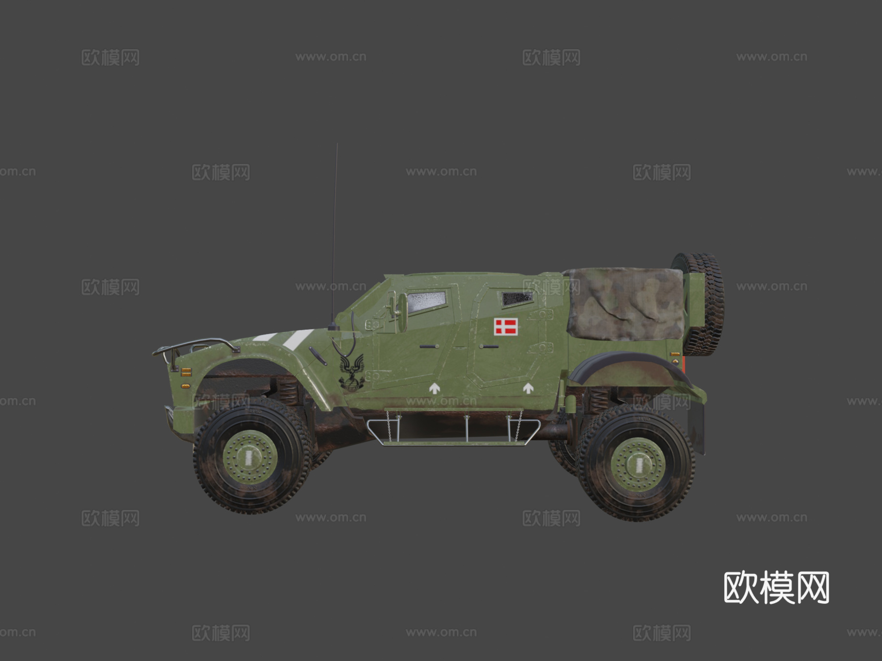 奥什科什M全地形车=美洲狮=su模型